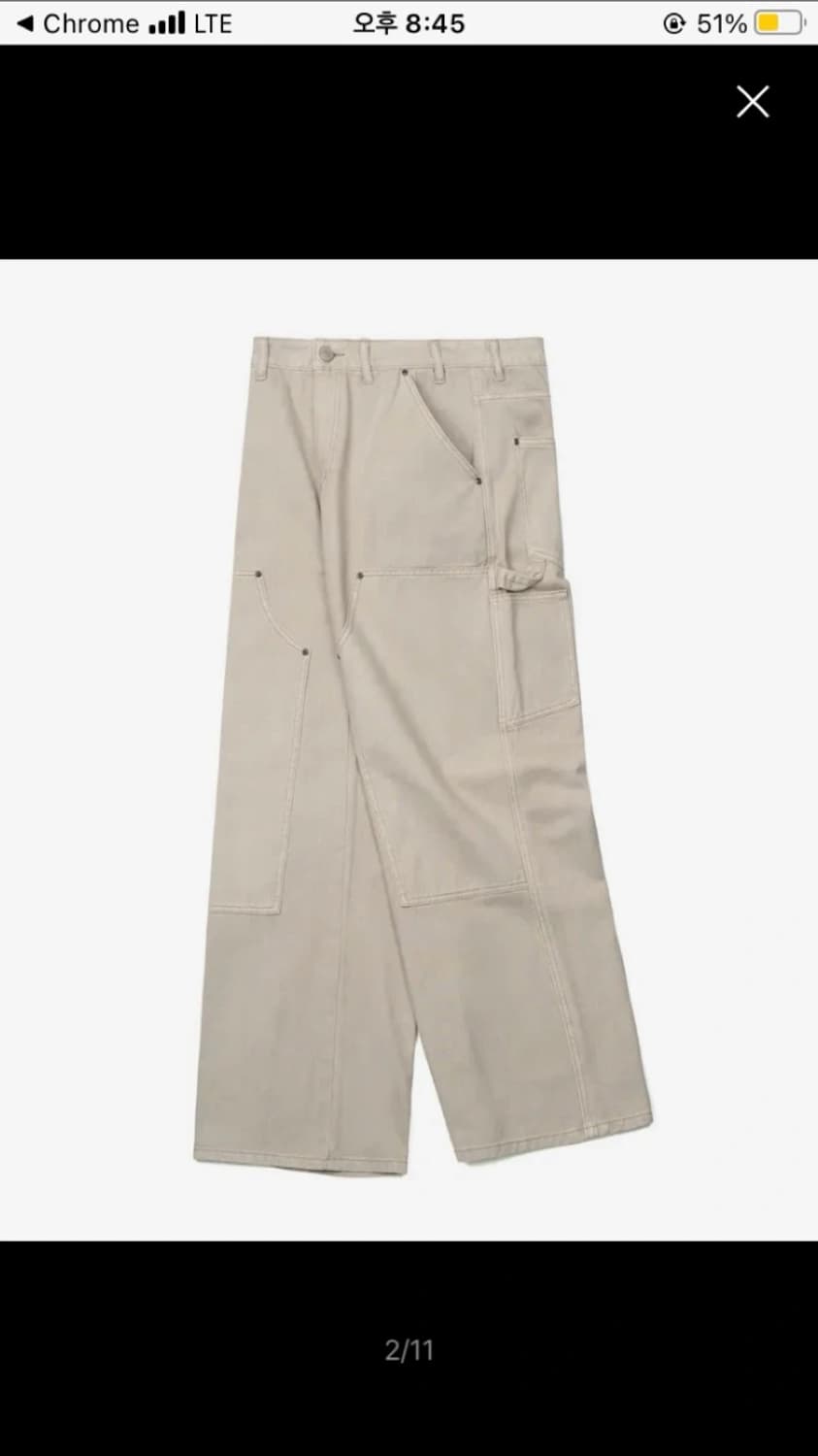 엑스컨테이너 더블니 카펜터 가먼트 다잉 팬츠 상품이미지2