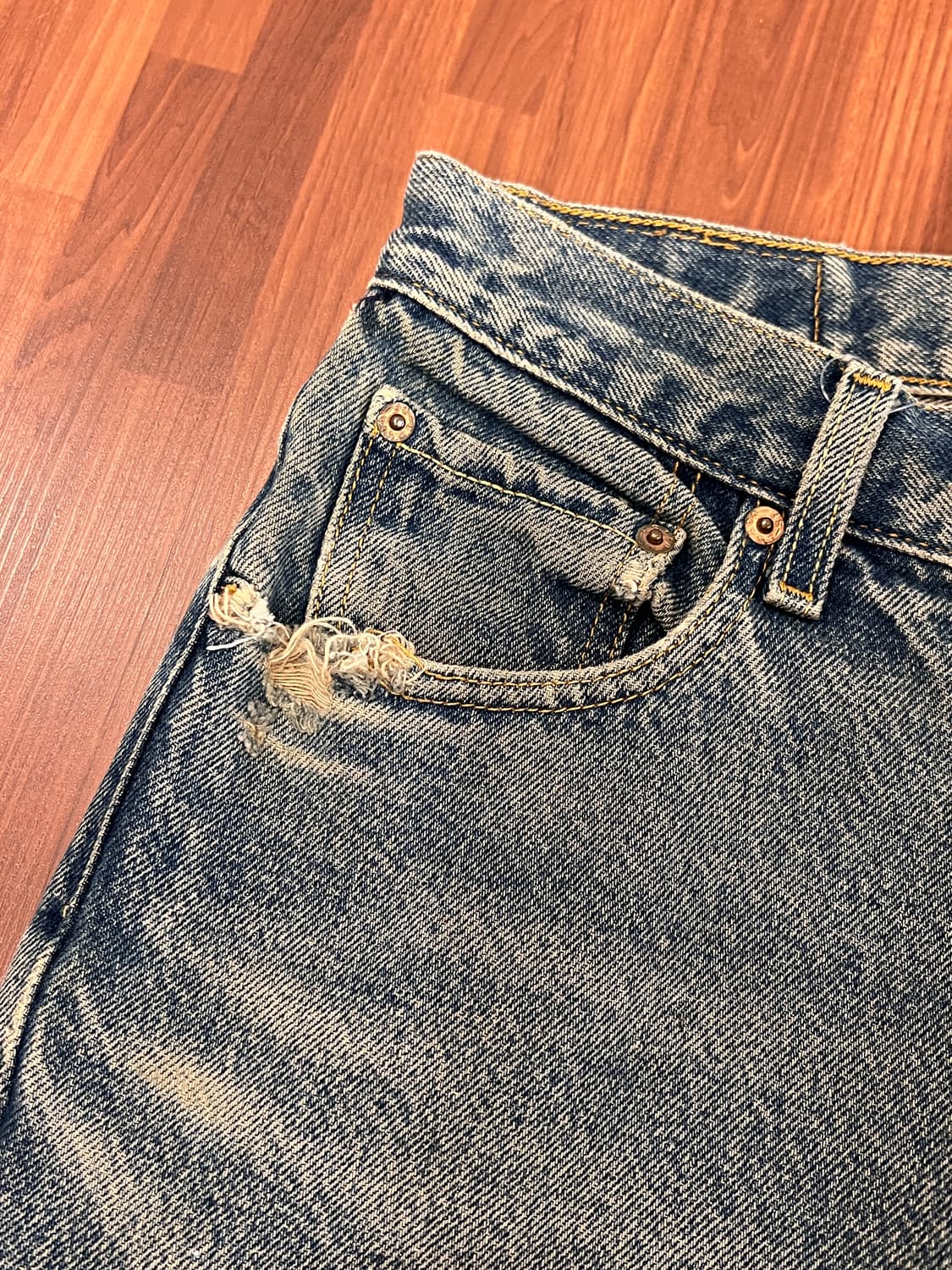 00s Levis 리바이스 505 컷오프 데님 팬츠 (30inch) 상품이미지8