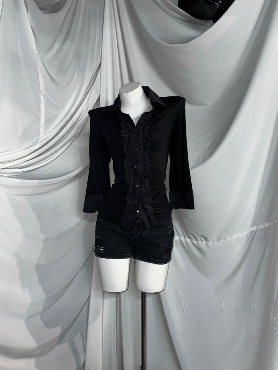 무채색 캐캐체 세라깔 데일리 블랙 코디세트 상품이미지5