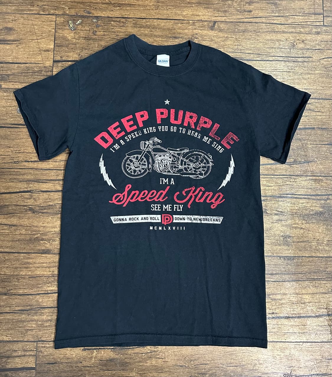 Deep Purple 투어 감성 그래픽 반팔 빈티지티셔츠 길단티셔츠 M 상품이미지1
