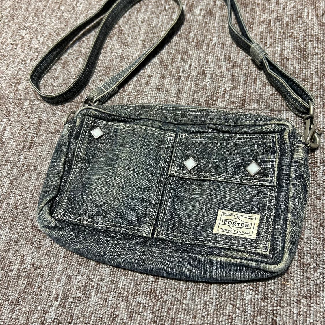 요시다 포터 코튼 데님 크로스백 숄더백 P26 상품이미지2