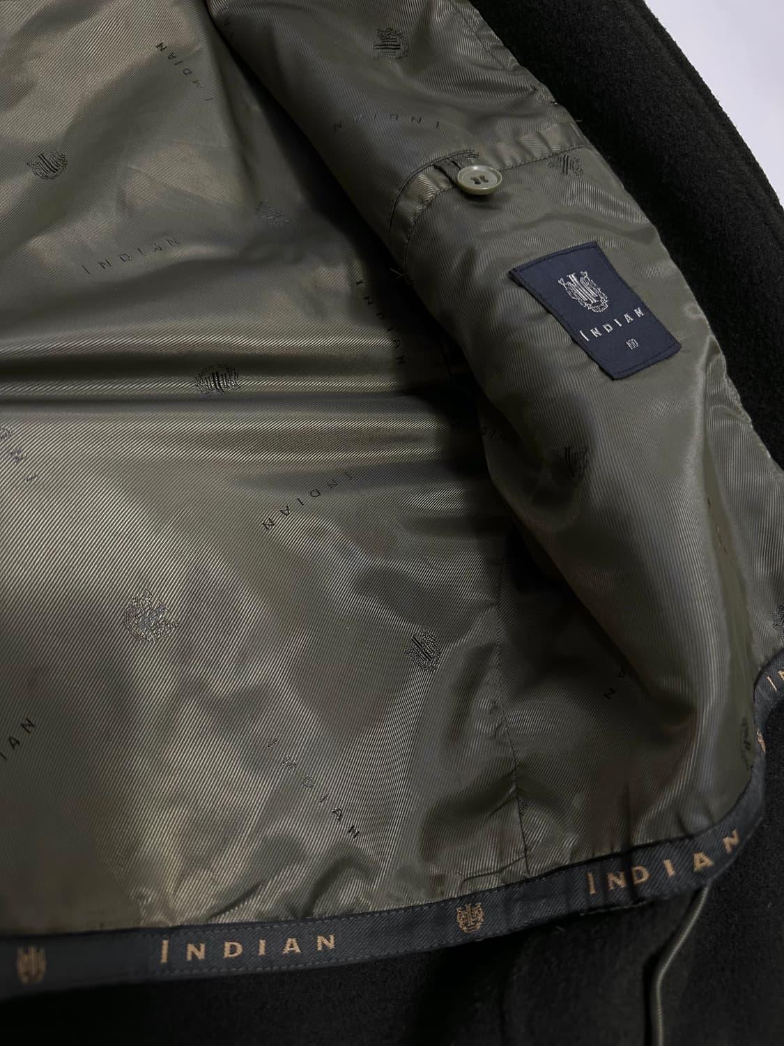 인디안 체크 모직자켓 블루종 상품이미지6