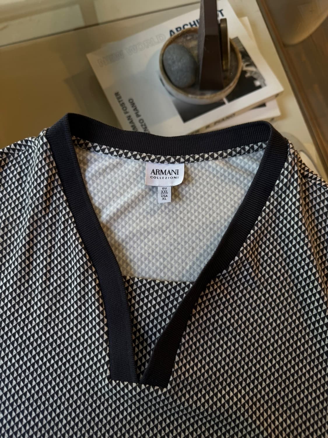 아르마니 꼴레지오니 저지 패브릭 티셔츠 105 상품이미지7