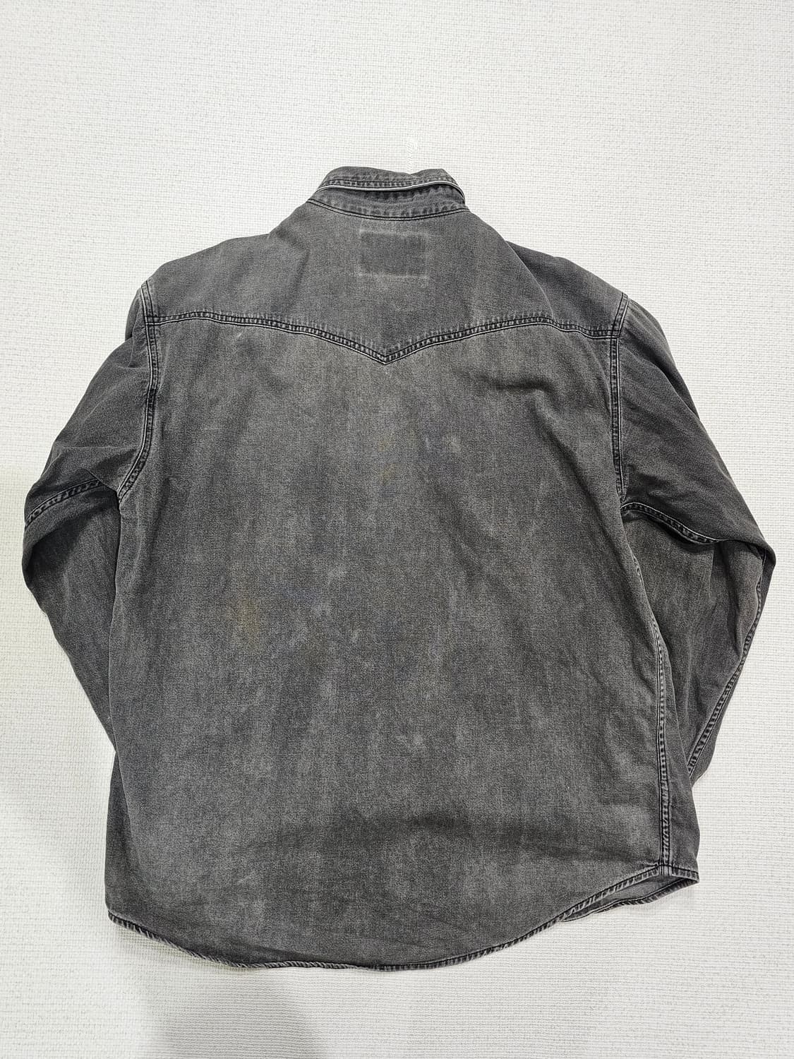 [L] 리바이스 그레이 데님 웨스턴 스냅 셔츠 상품이미지2