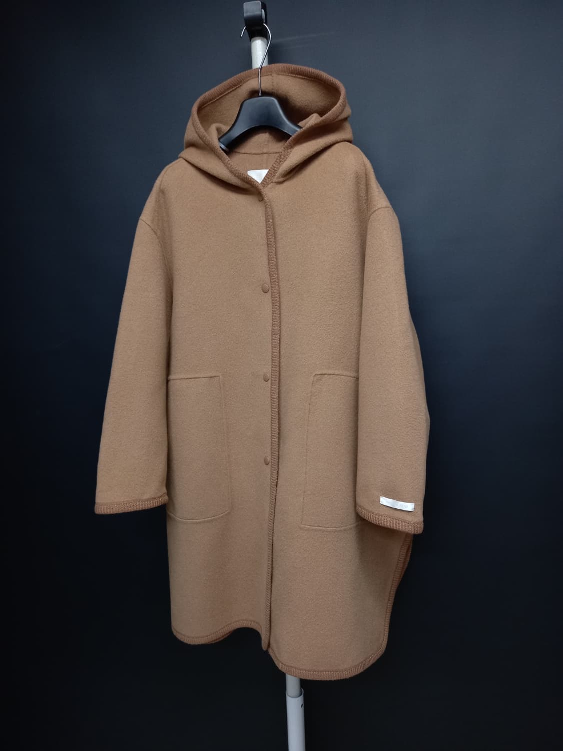 SJSJ 핸드메이드 캐시미어블랜 후드 롱 코트 44-77 상품이미지3