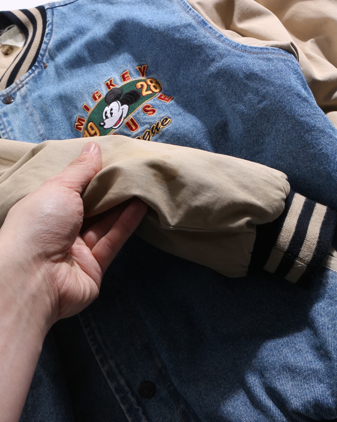 T-1976 90s Disney denim varsity jacket 상품이미지7