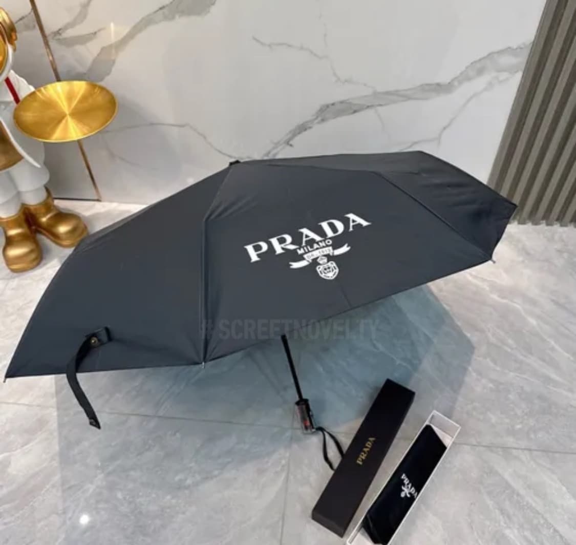 프라다 3단 자동 4계절 양 우산 블랙 상품이미지6