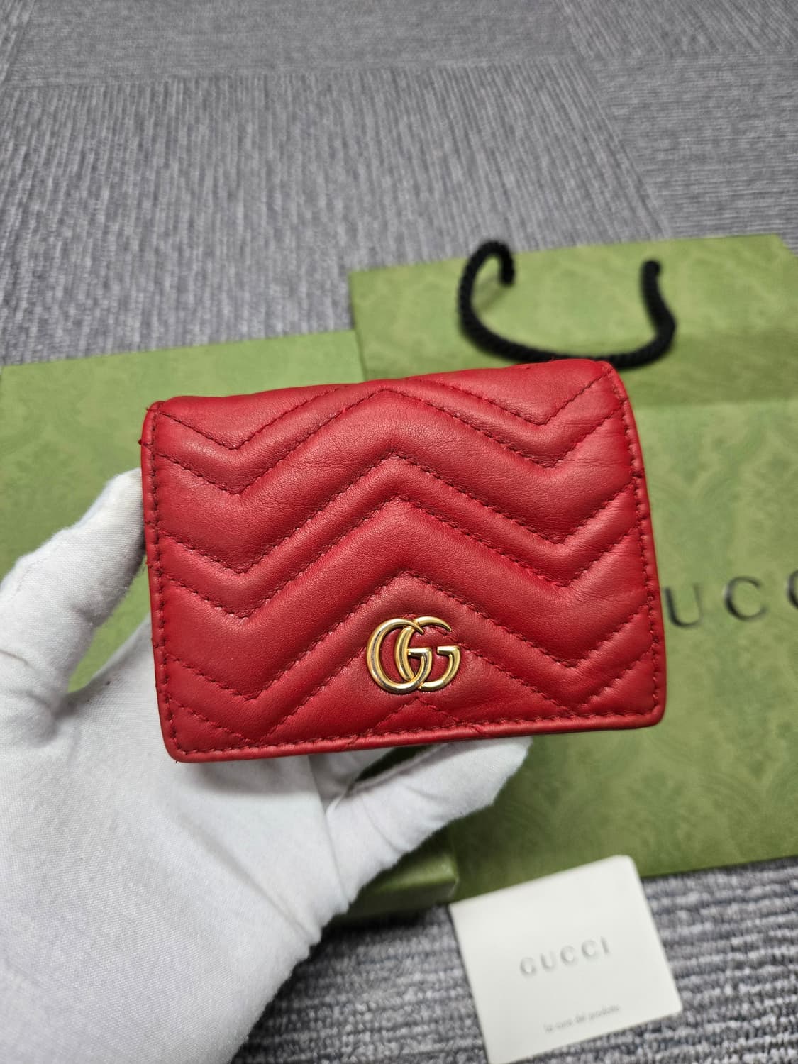 [특가][정품] 구찌 마몬트 레드 반지갑 상품이미지1