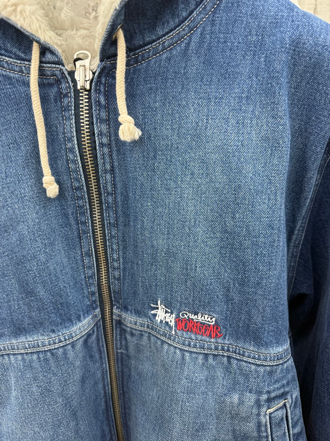 [L]스투시 데님 쉐르파 워크자켓 상품이미지3