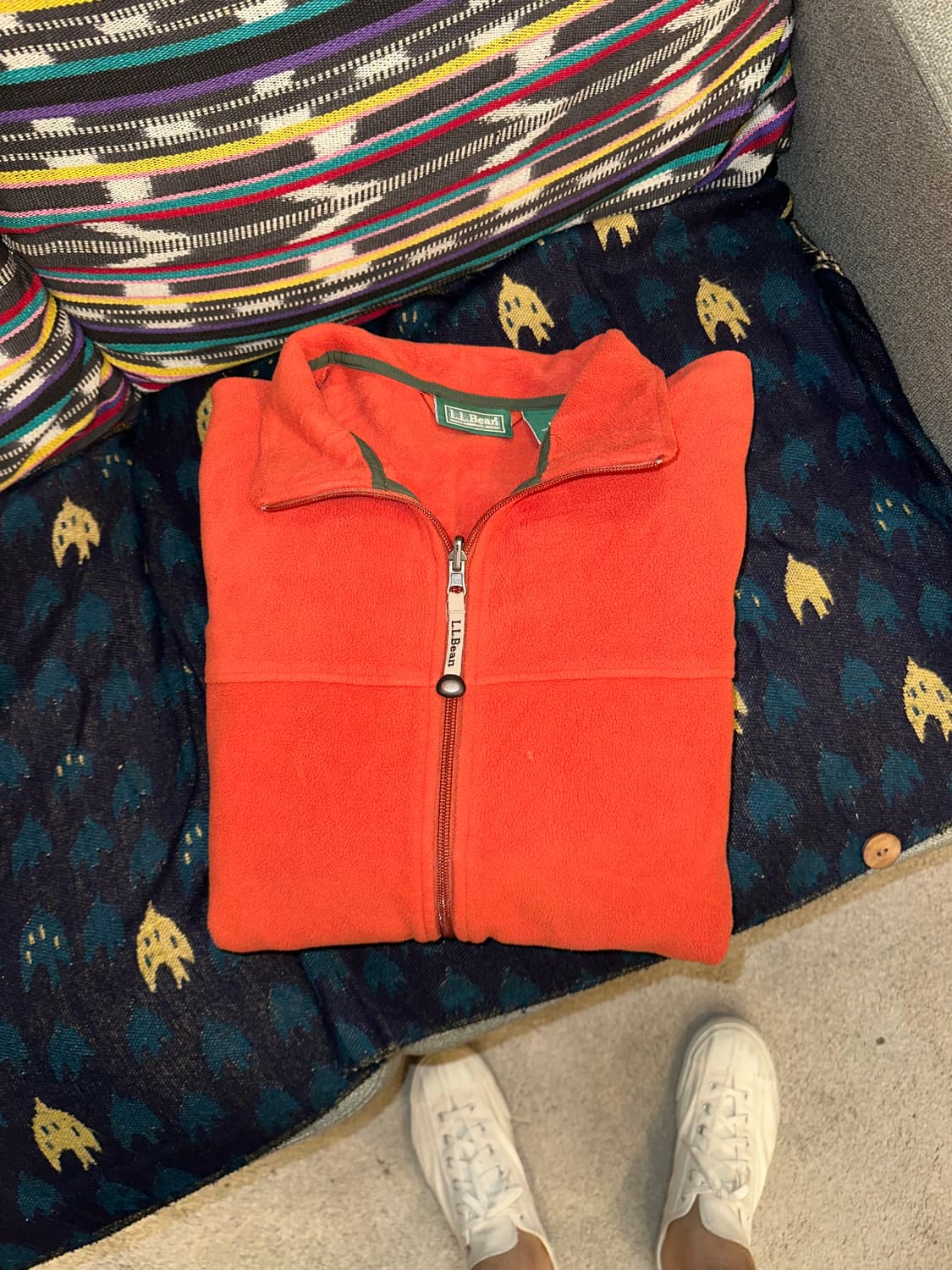 LL Bean material orange fleece jacket 상품이미지1