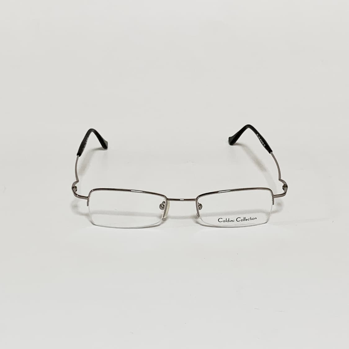 909 데드스탁 빈티지 건메탈 반무테 슬림 직사각 메탈 안경 Y2K 남녀 상품이미지2