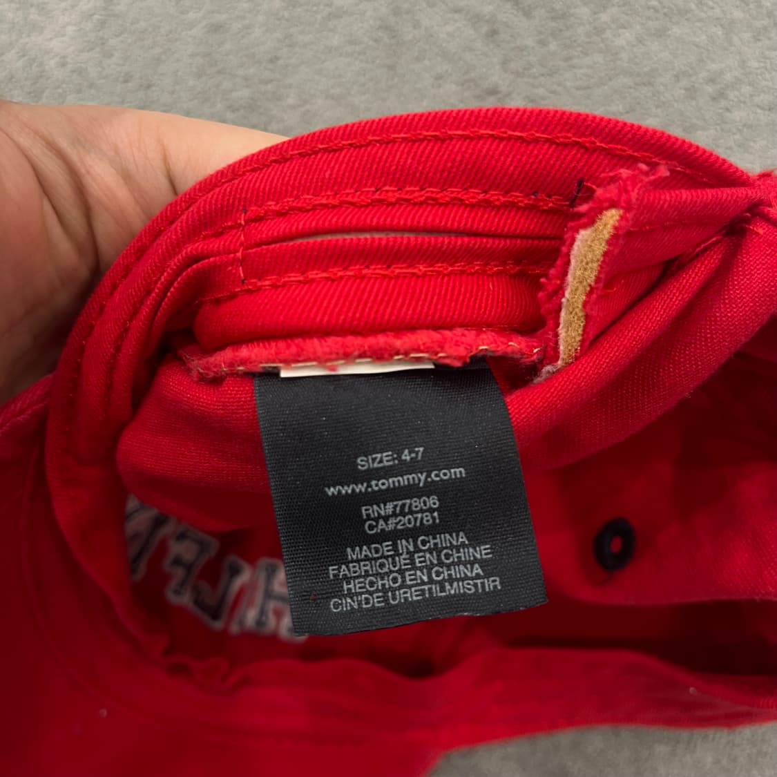 타미힐피거 레드 볼캡 상품이미지6