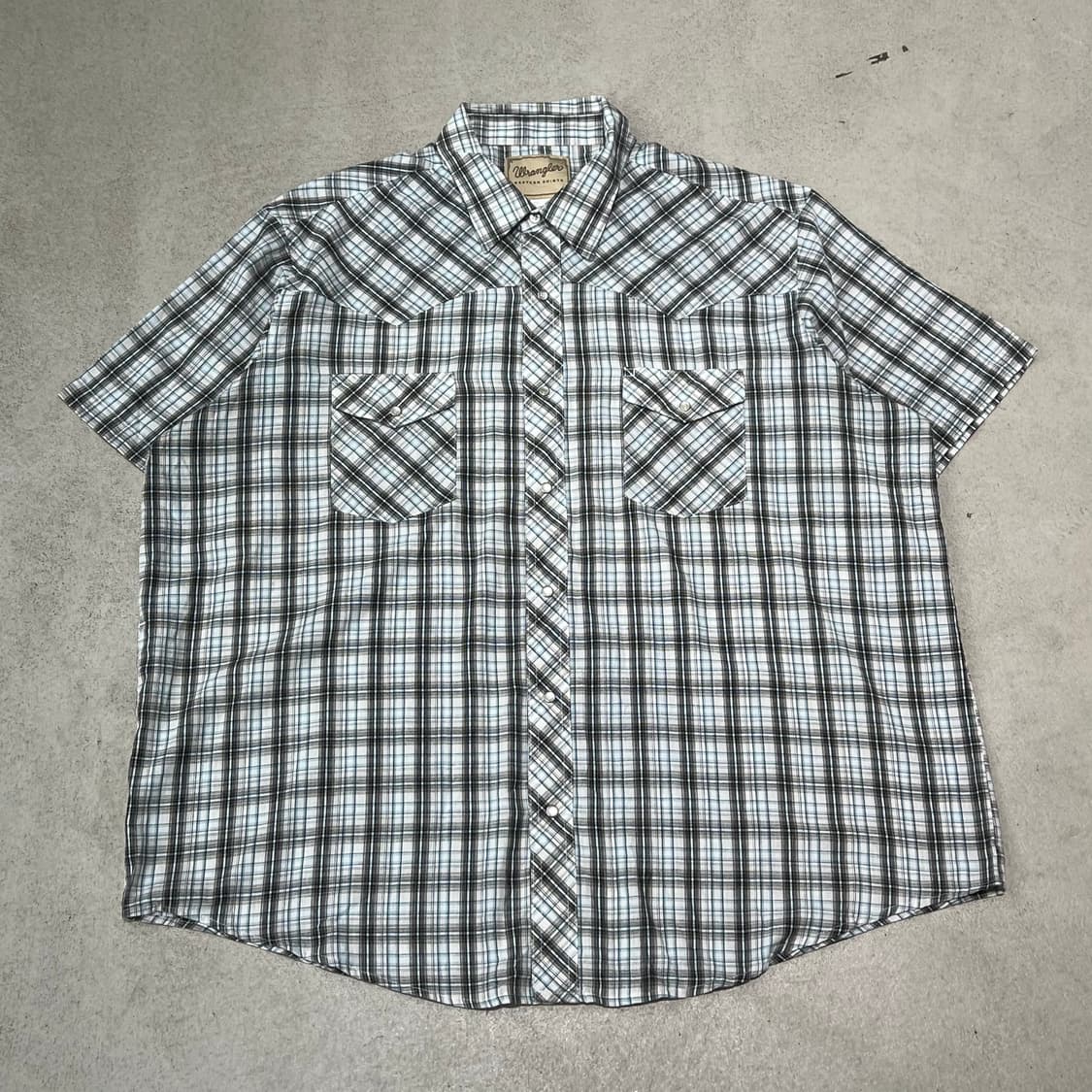 랭글러 웨스턴 체크하프셔츠 s10594 상품이미지1