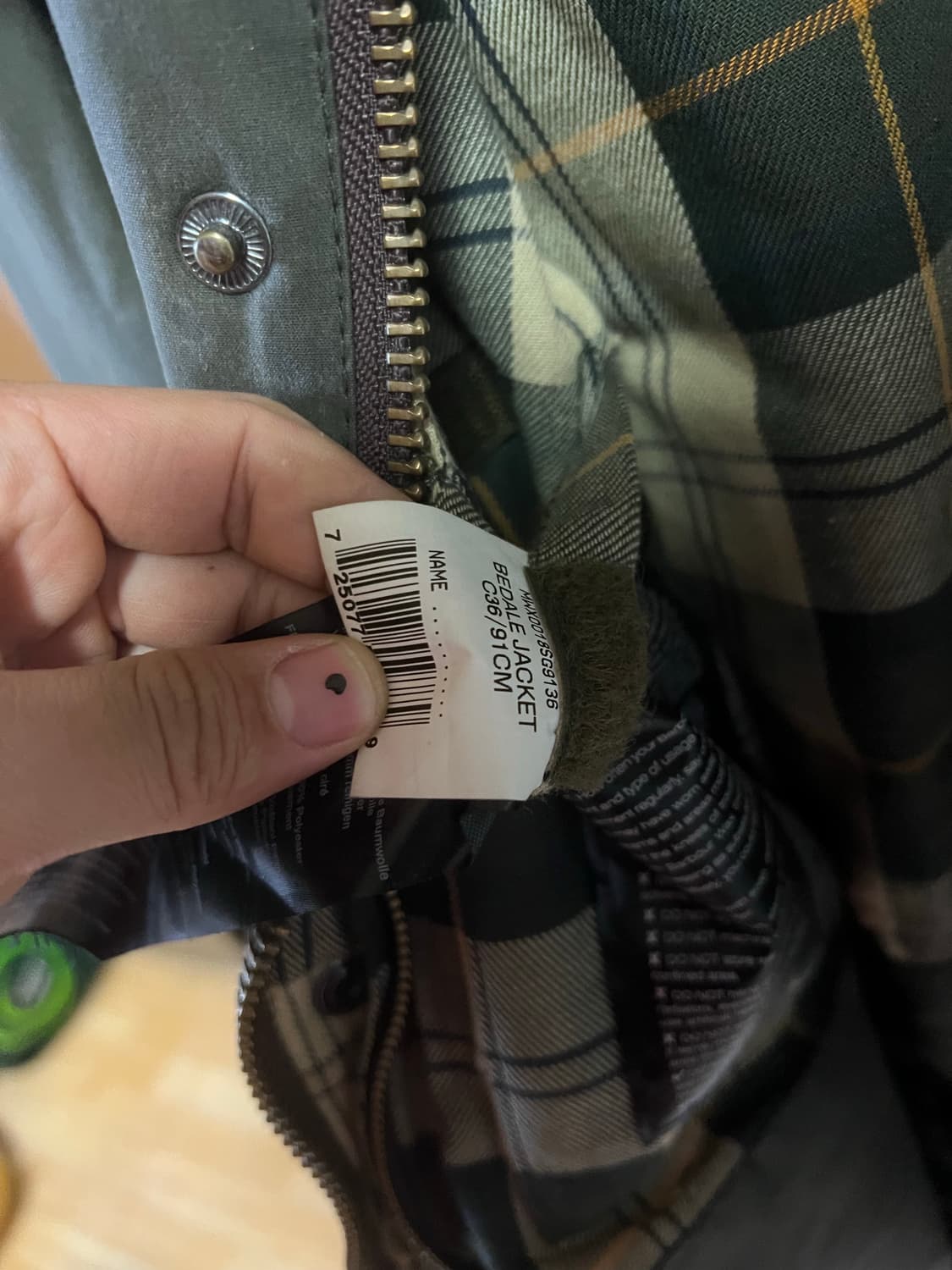 바버 비데일 자켓 세이지 36 상품이미지4