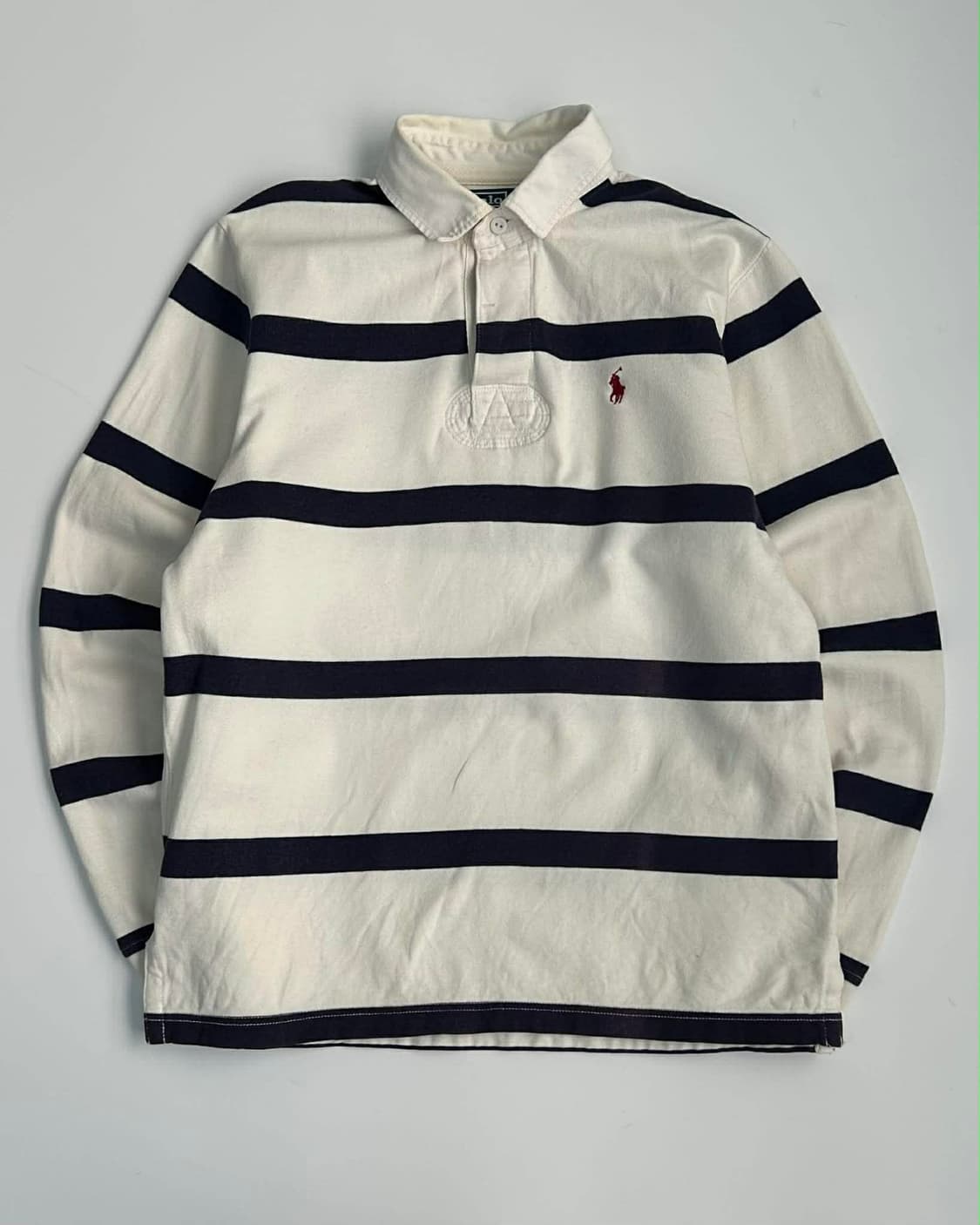 [M] 폴로 랄프로렌 스트라이프 럭비셔츠 카라넥 롱슬리브 상품이미지1