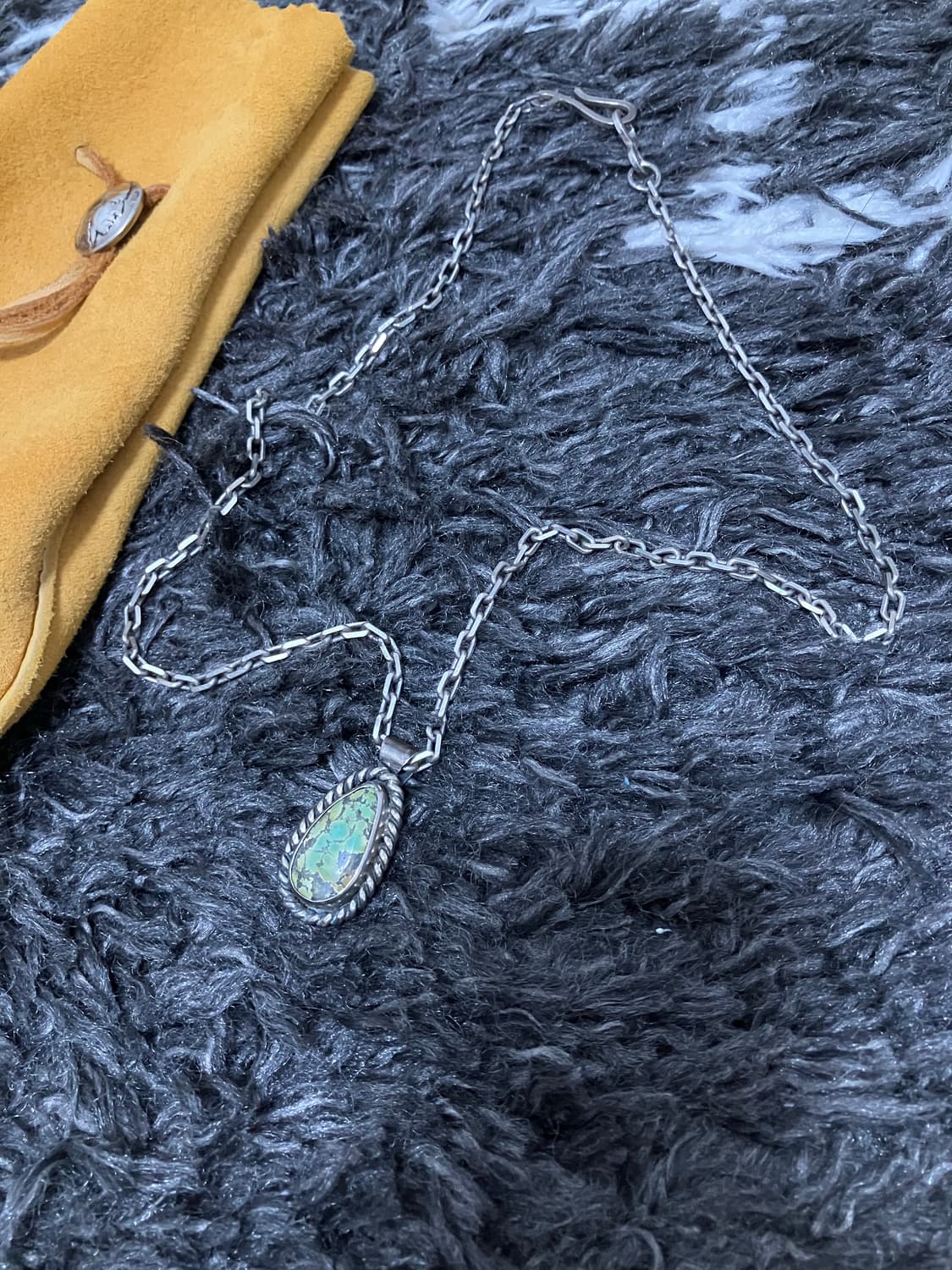 네이티브 아메리칸 스털링실버 터콰이즈 펜던트 목걸이 925 나바호 터키석 상품이미지2