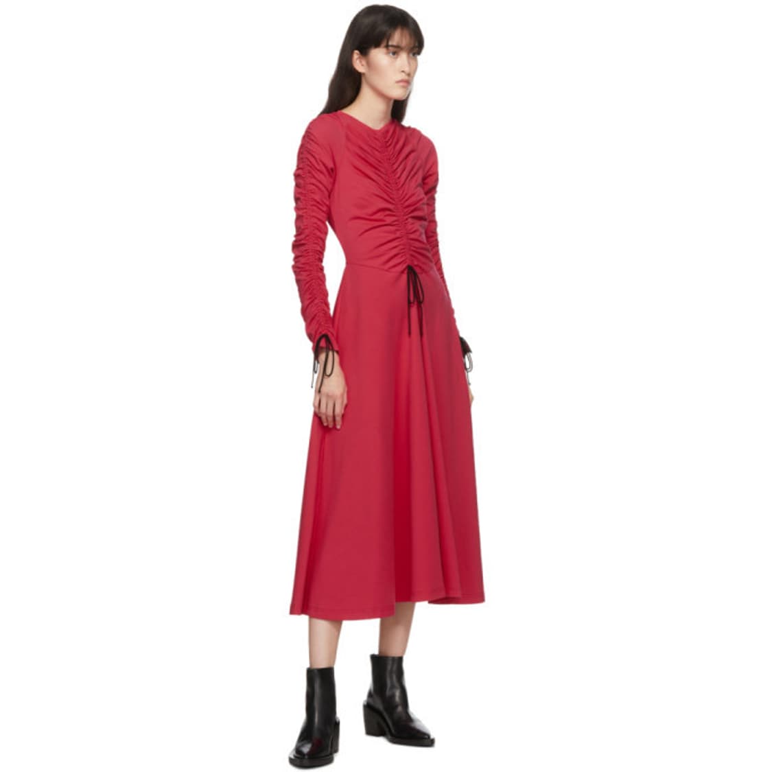 몰리 고다드 Molly Goddard 핑크 드레이핑 롱 원피스 S 센스익 상품이미지2