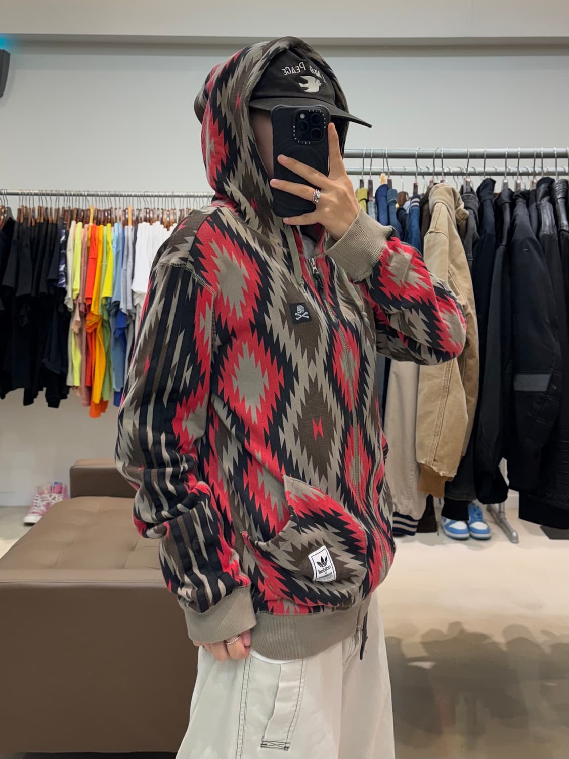 아디다스 x 네이버후드 나바호 패턴 후드집업 상품이미지6