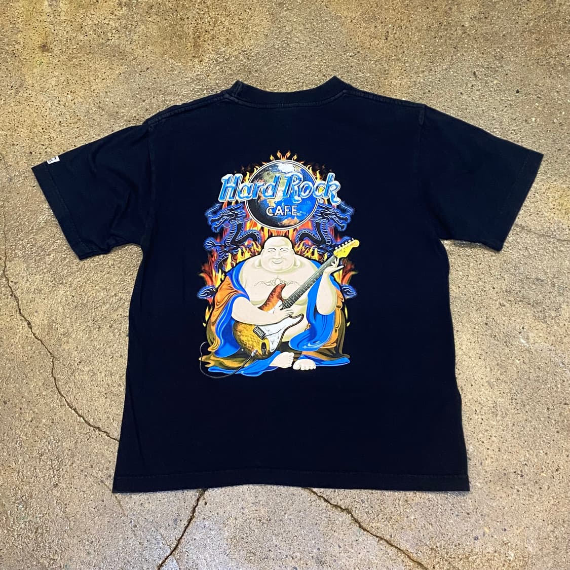 미국 빈티지 하드락카페 홍콩 불상 포인트 락티셔츠 반팔티 상품이미지1