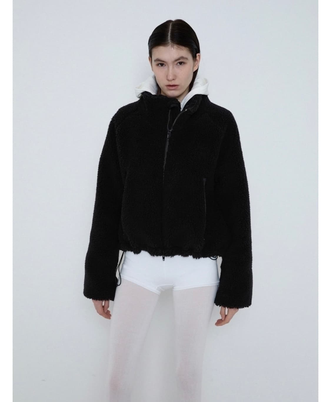 innir WOOL BLENDED PILE FLEECE (BLACK) 상품이미지1