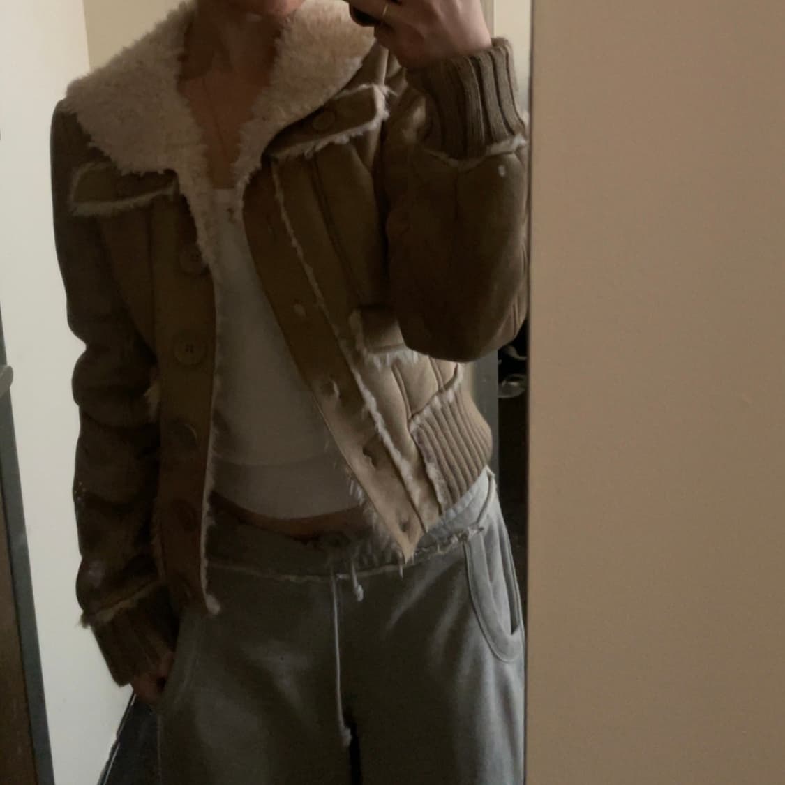 Y2k Guess suede faux fur jacket 상품이미지5