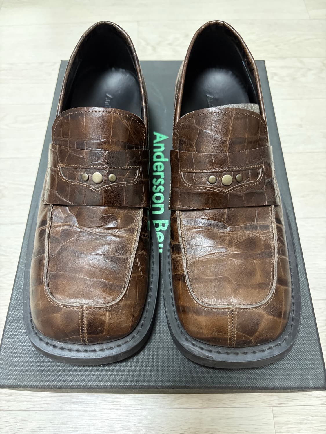 앤더슨벨 브로일스 페니 로퍼 aaa293m BROWN, 260(41) 상품이미지1