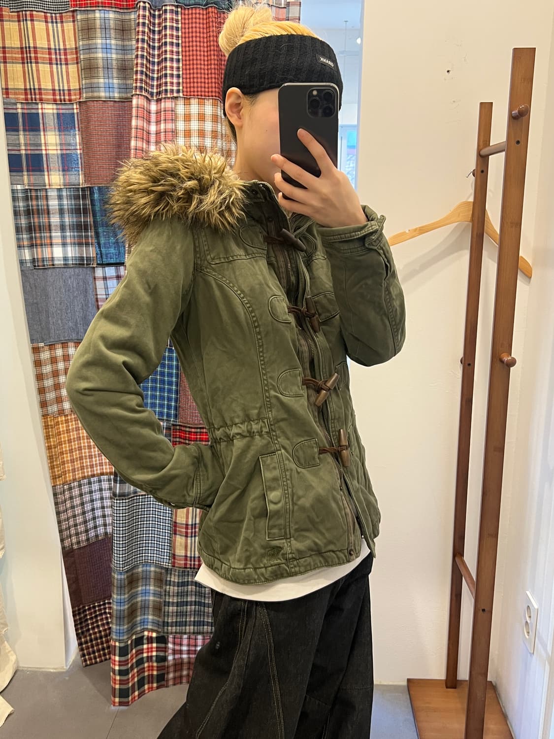 아베크롬비 카키 퍼 후드 야상 상품이미지5