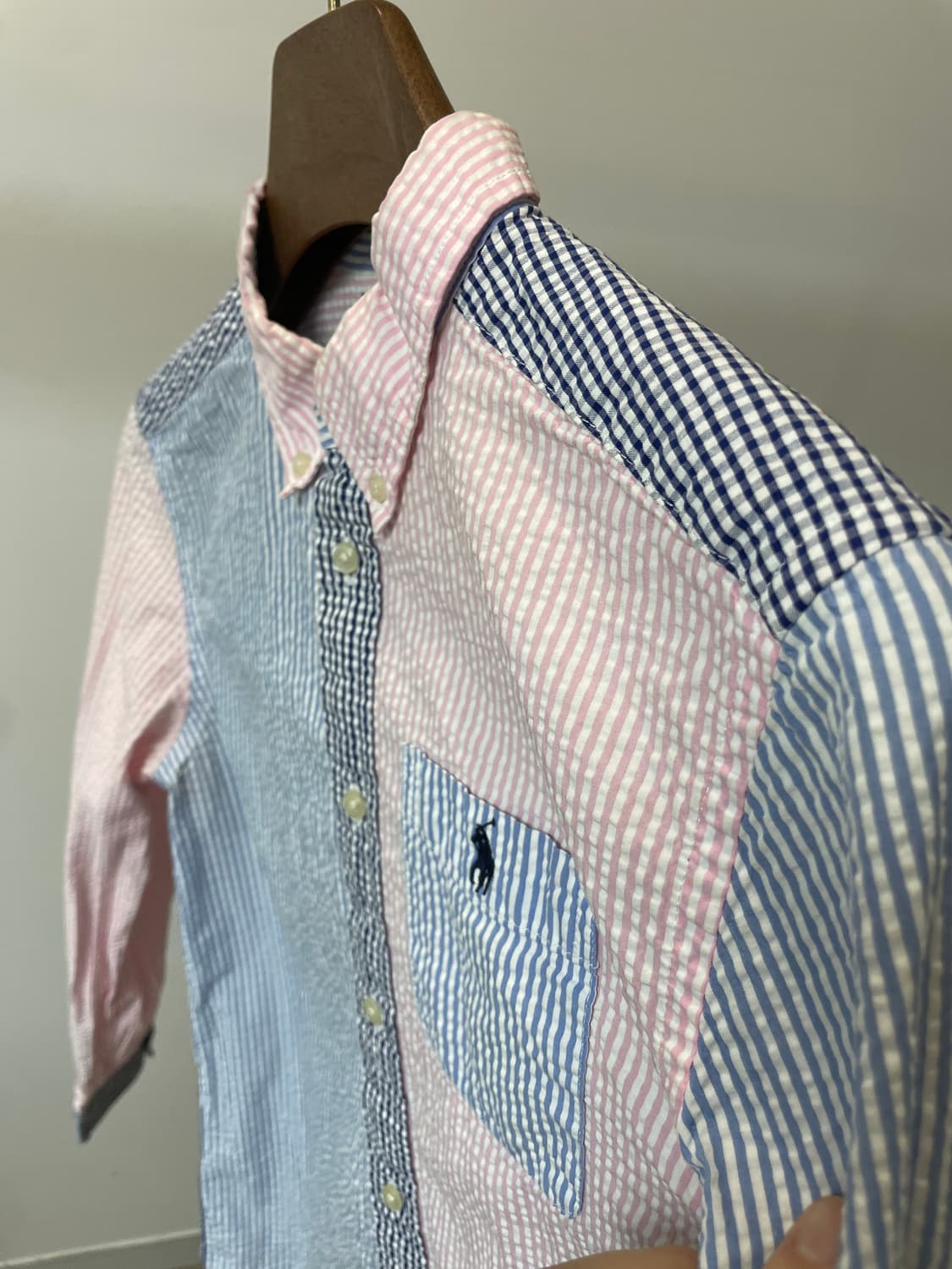 (보이즈 XL) 폴로 랄프로렌 스트라이프 포켓 시어서커 셔츠 상품이미지2