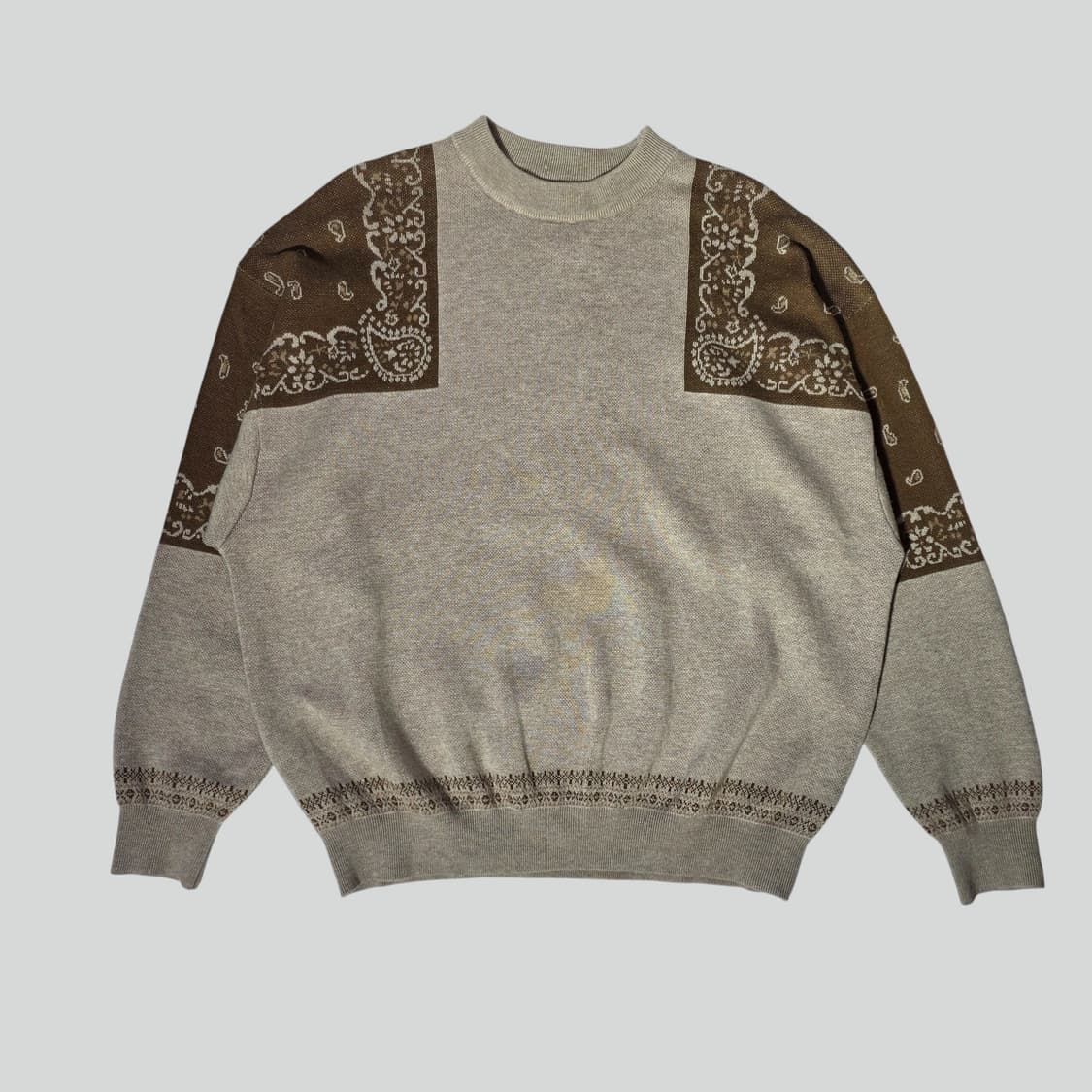 캐피탈 12G 울 반다나 니트 브라운 상품이미지1