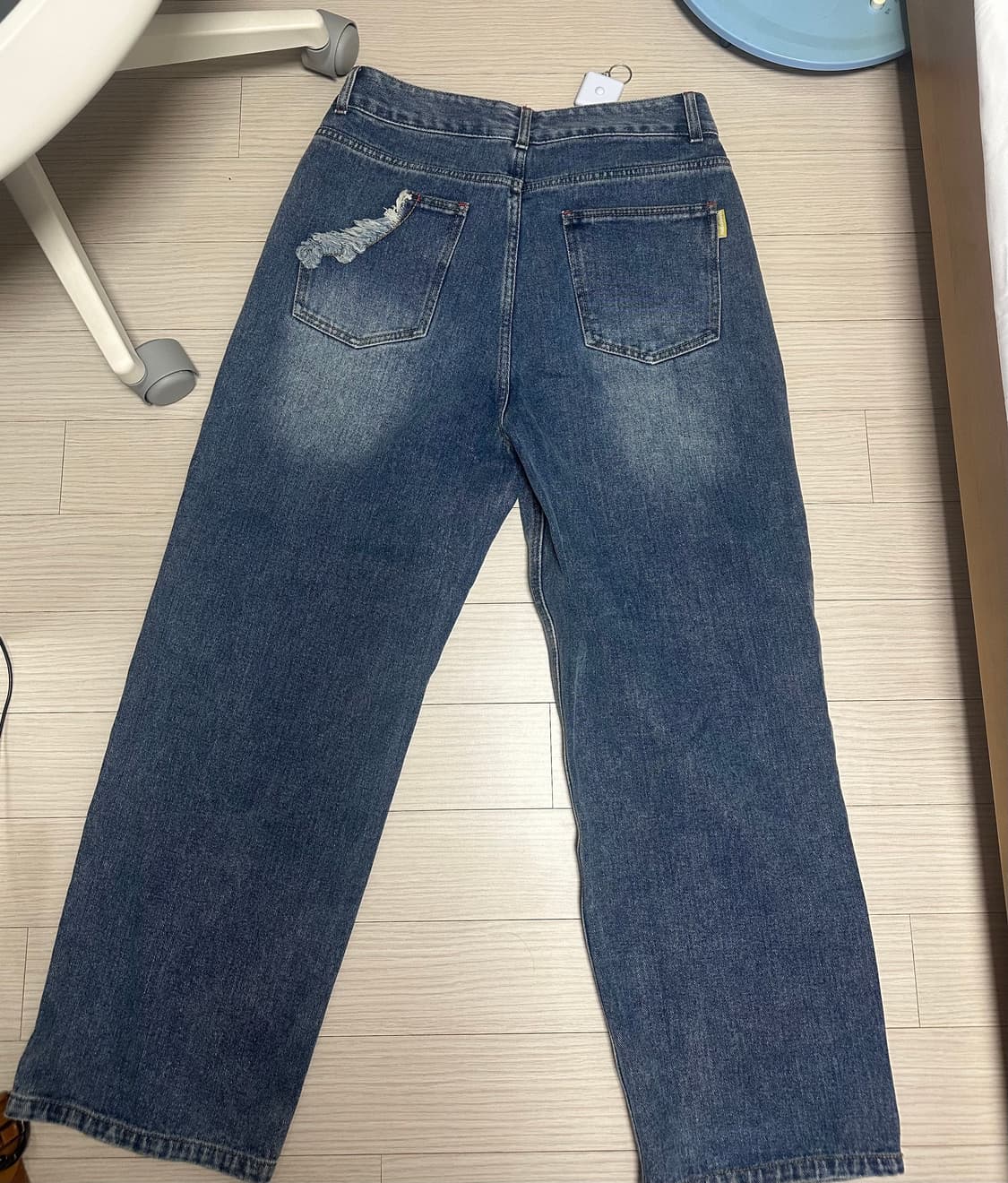 Creepy Patch Denim Pants(BLUE) 상품이미지2