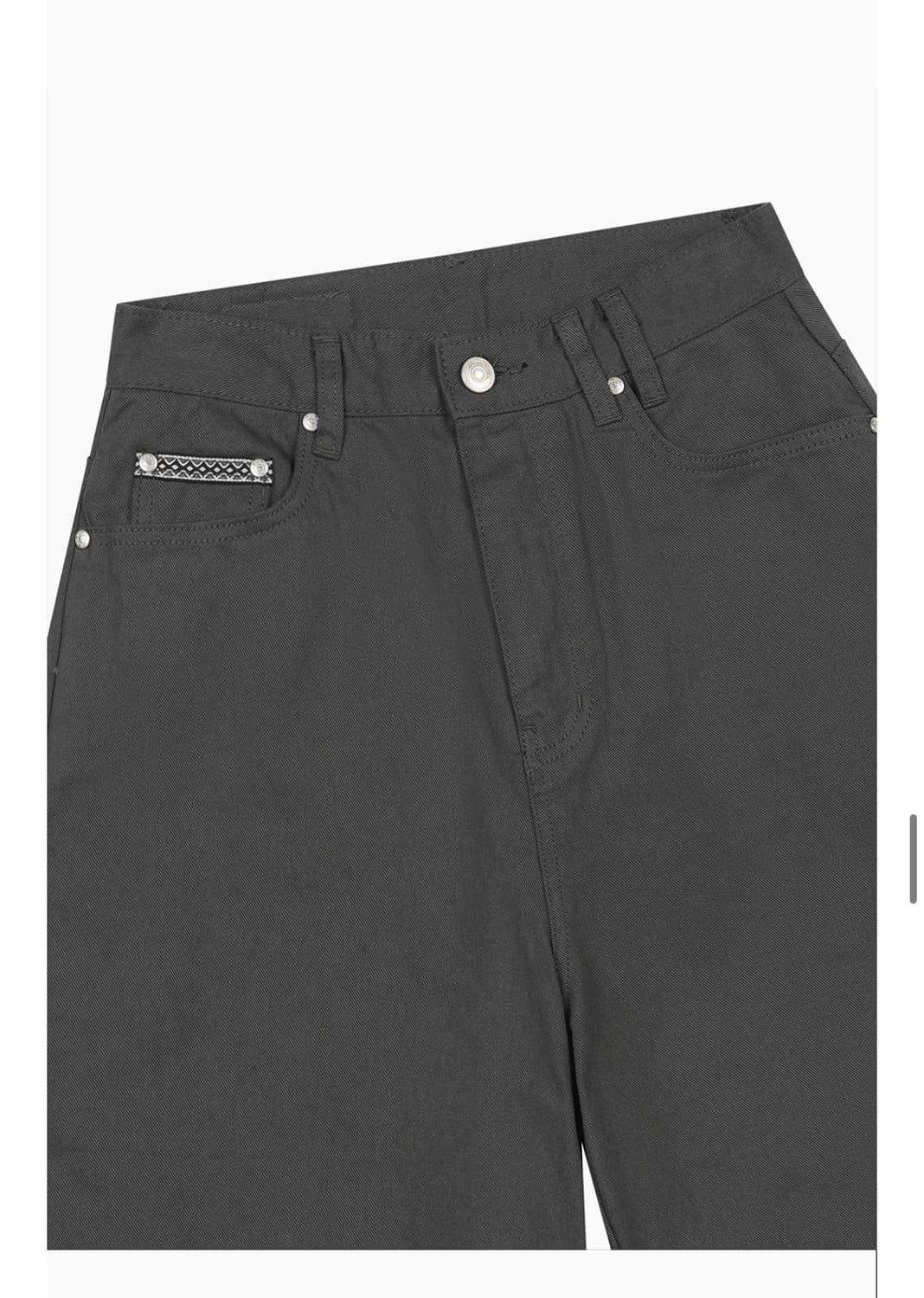오헤시오 BERMUDA COTTON PANTS, CHARCOAL 버뮤다 상품이미지4