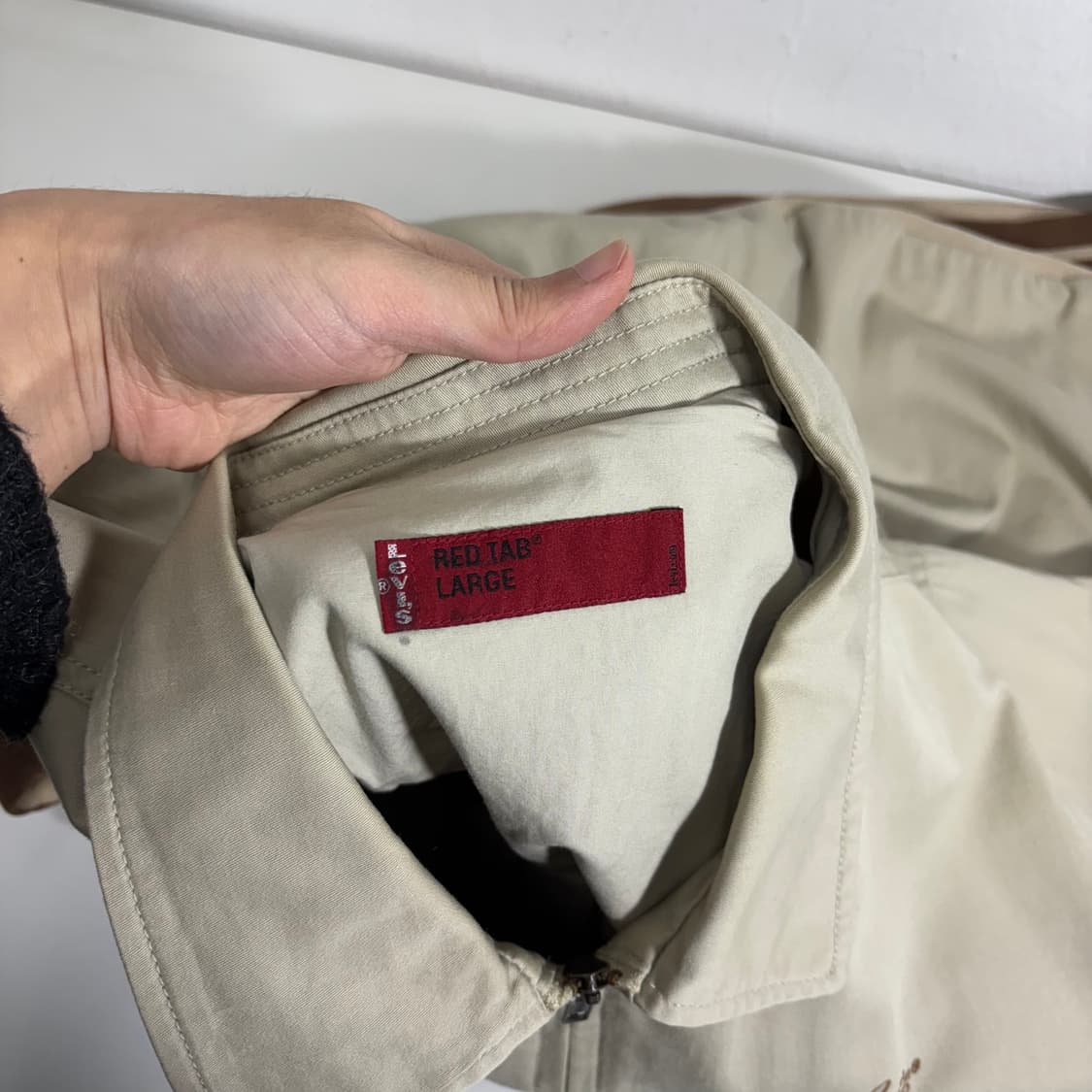 100 리바이스 레드탭 베이지 바시티자켓 상품이미지4