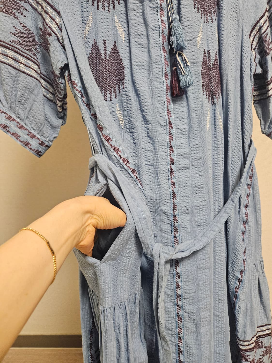 A+G 에스닉 자수 롱 원피스 상품이미지6