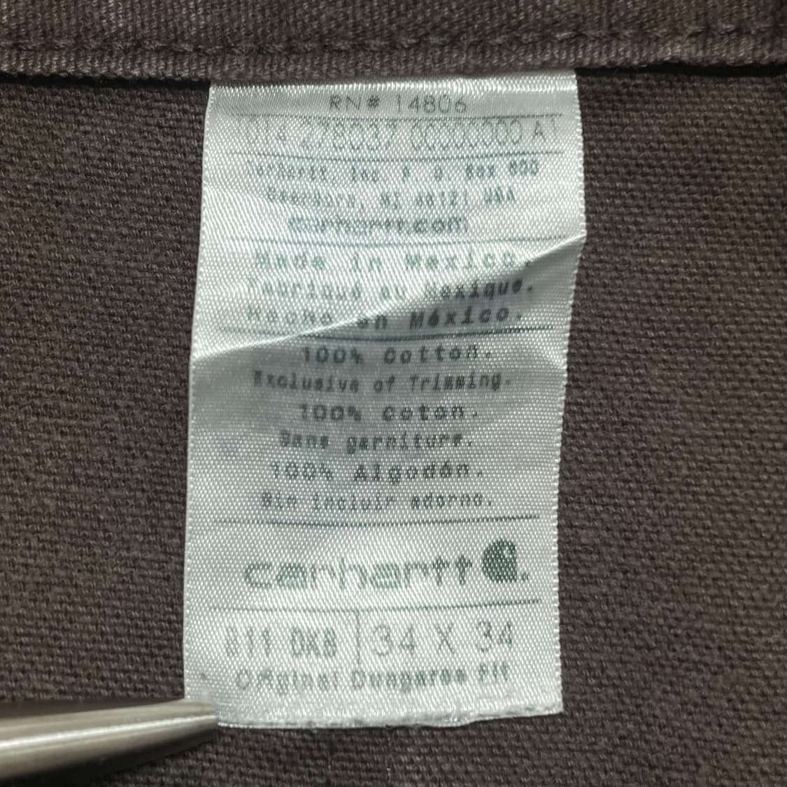 칼하트 싱글니 다크브라운 dkb 카펜터 워크팬츠 34 상품이미지6