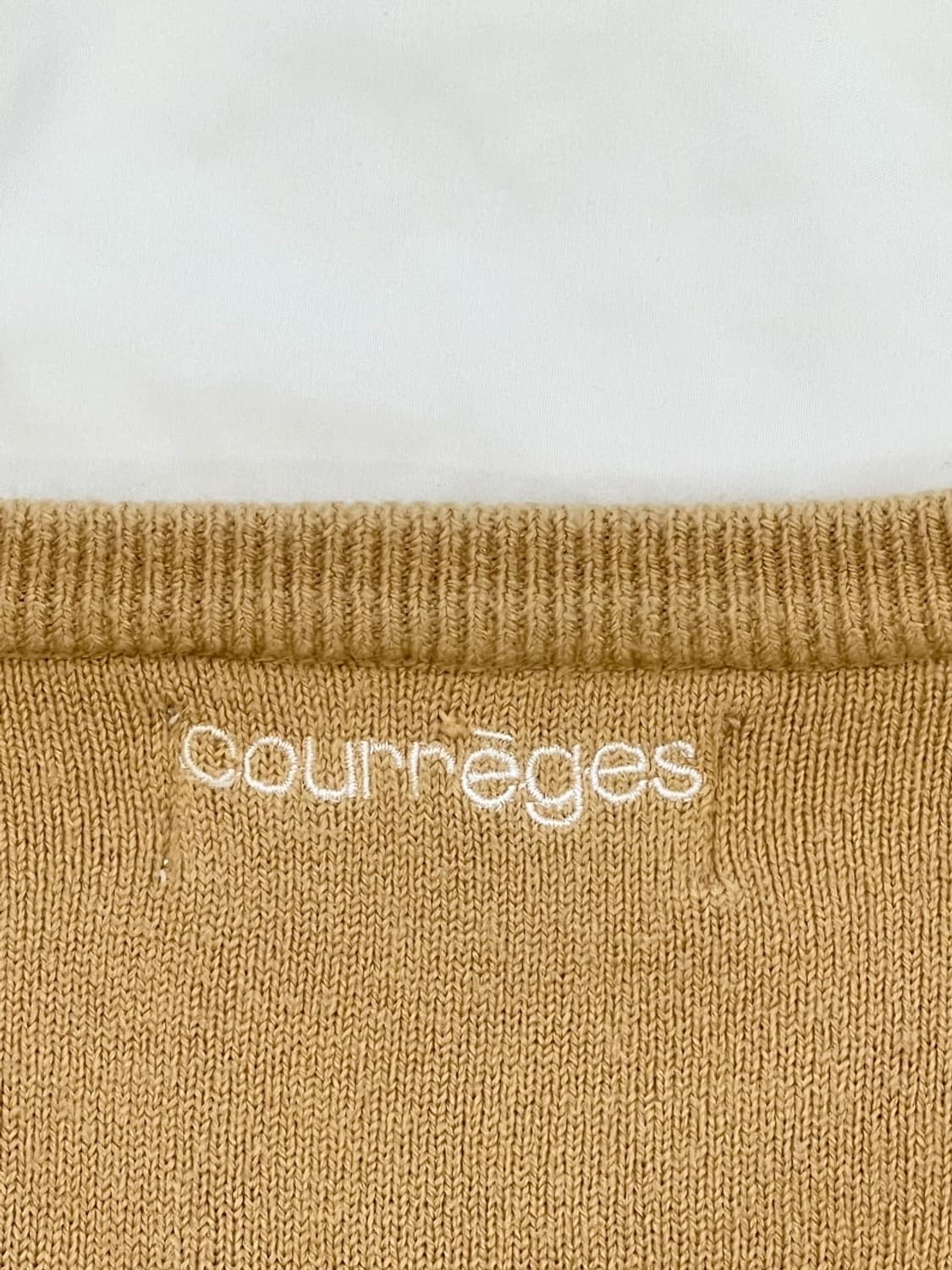 courreges / 꾸레쥬 베이지 반팔 니트   상품이미지7