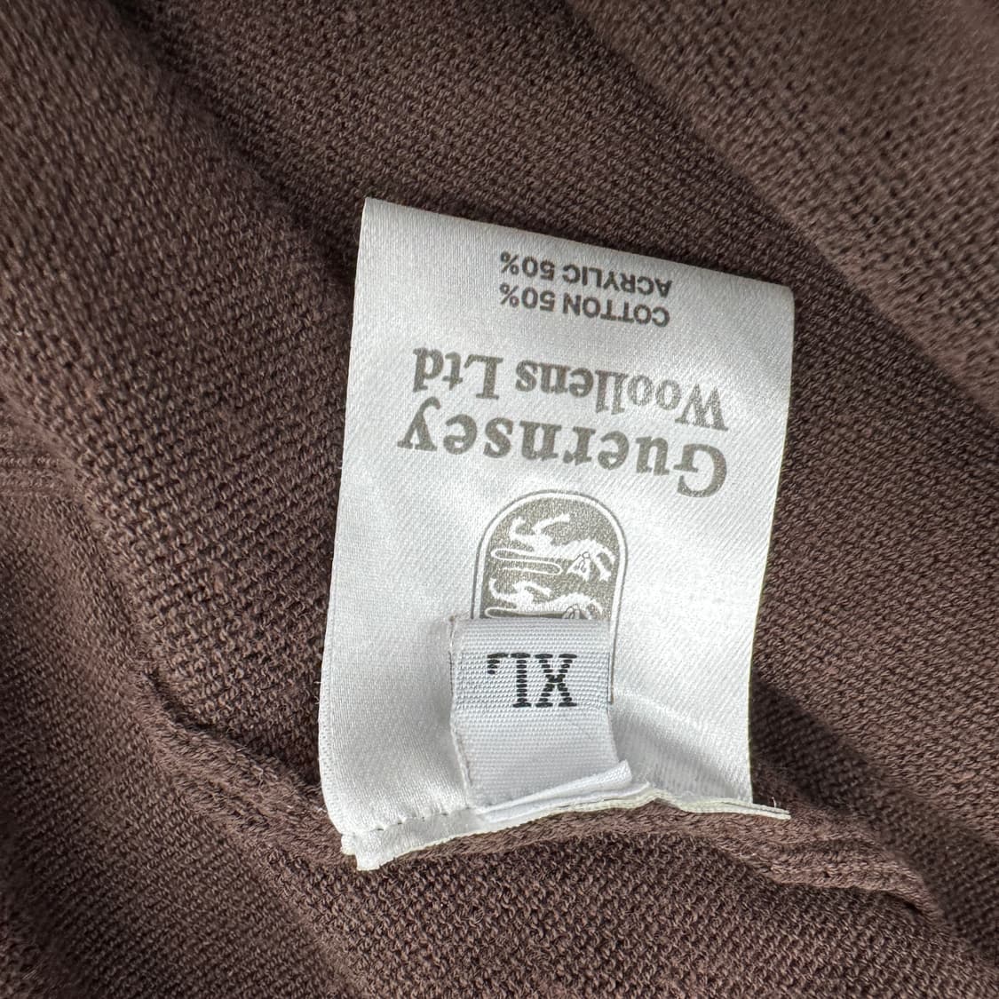 XL 건지울른스 브라운 반팔 니트  상품이미지6