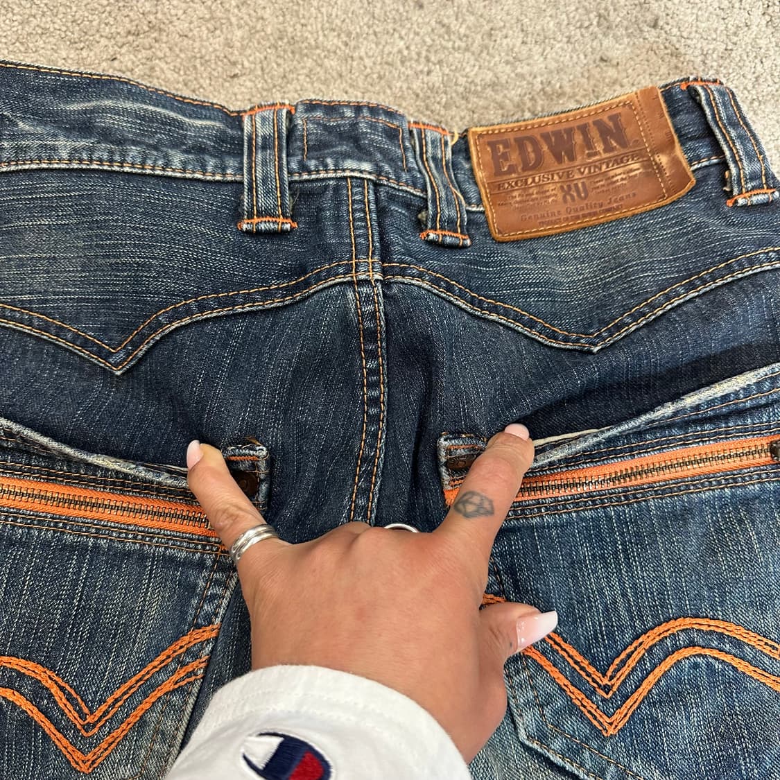 에드윈 424XVS 빈티지 워싱 데님 팬츠(28) 상품이미지5