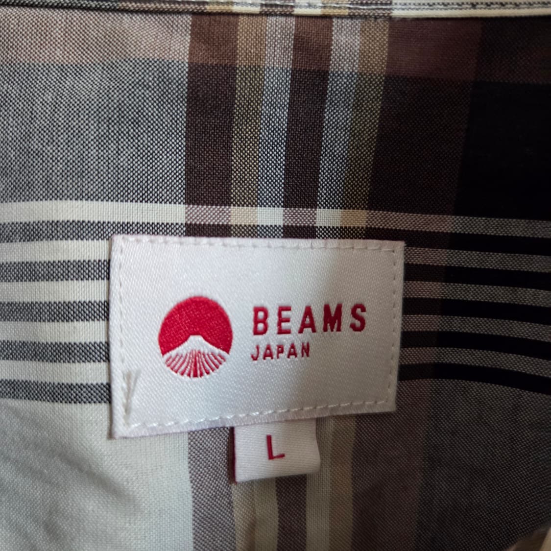 (L) 빔즈 체크 셔츠 판매합니다. 상품이미지2