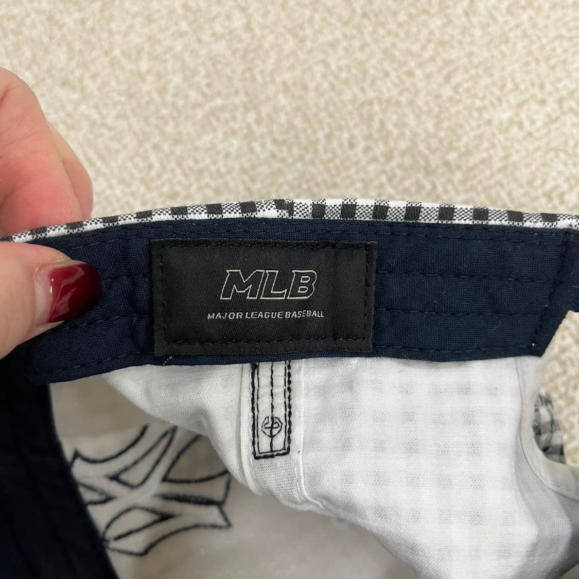 [F] 뉴에라 MLB 뉴욕양키스 체크 볼캡 모자 0119M1 상품이미지5