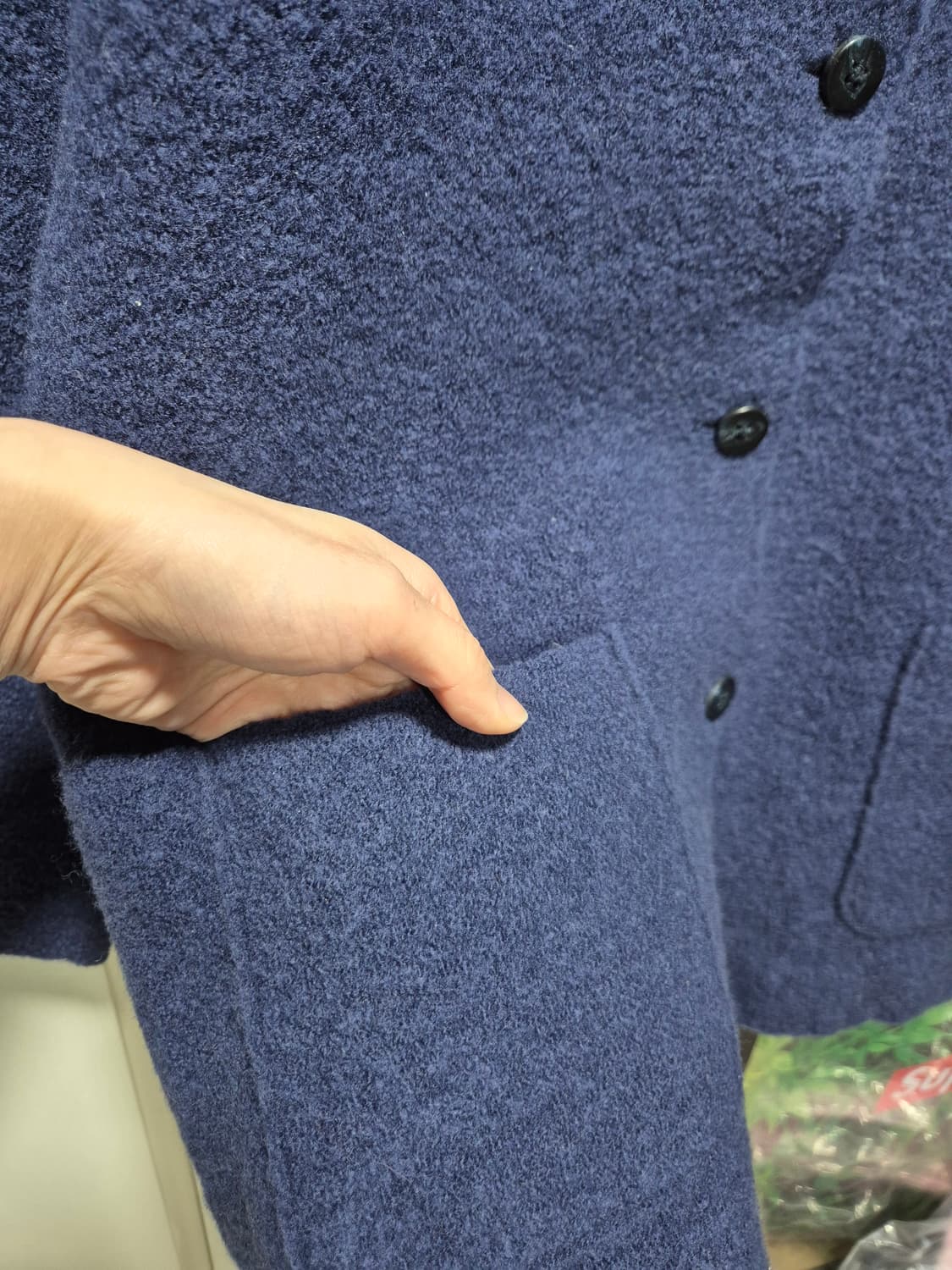 (세일)VTG.랜즈엔드 네이비블루 압축울 자켓 상품이미지5