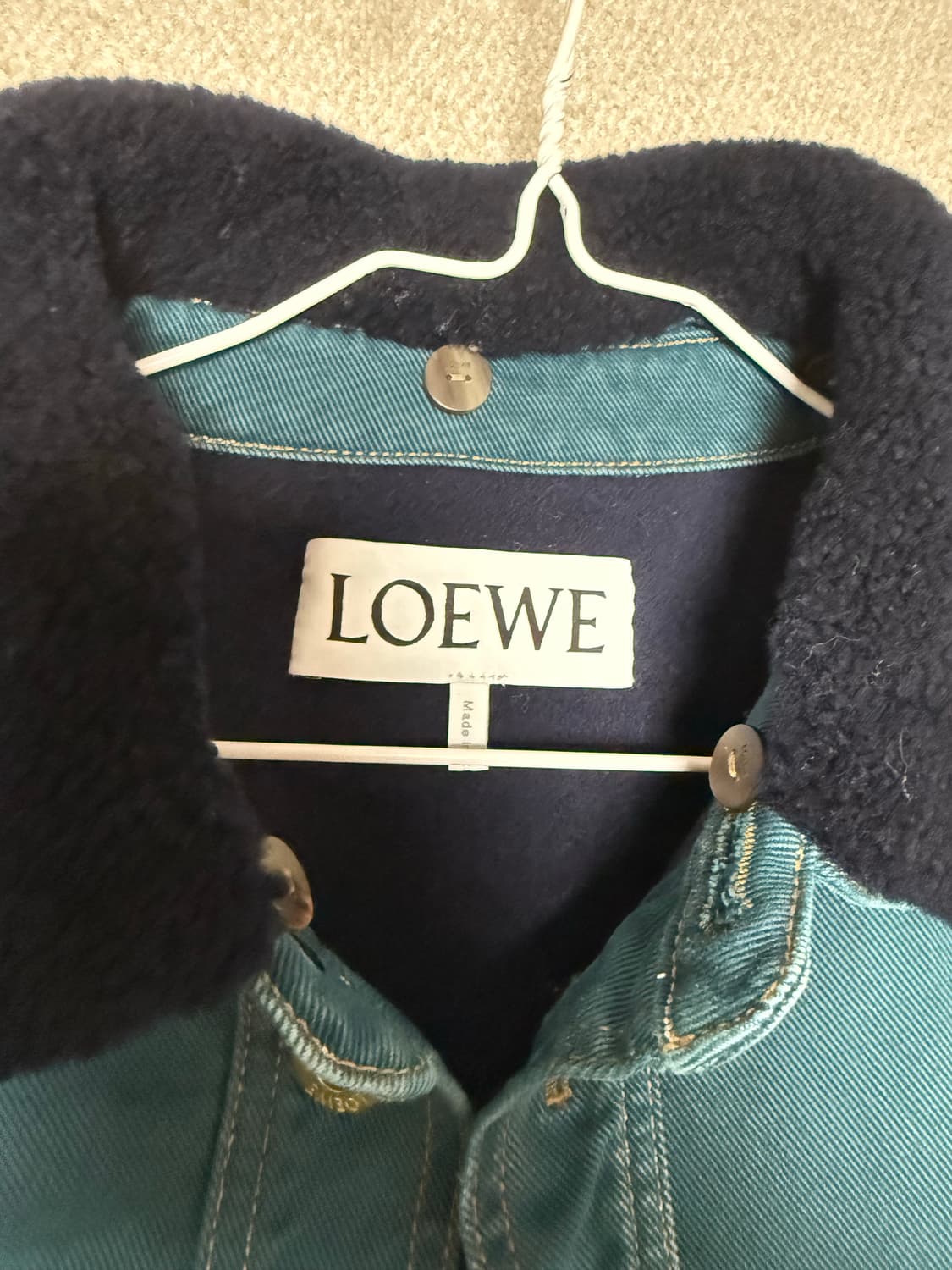 로에베 SHEARLING TRI PETROLEU 자켓 48사이즈 상품이미지3