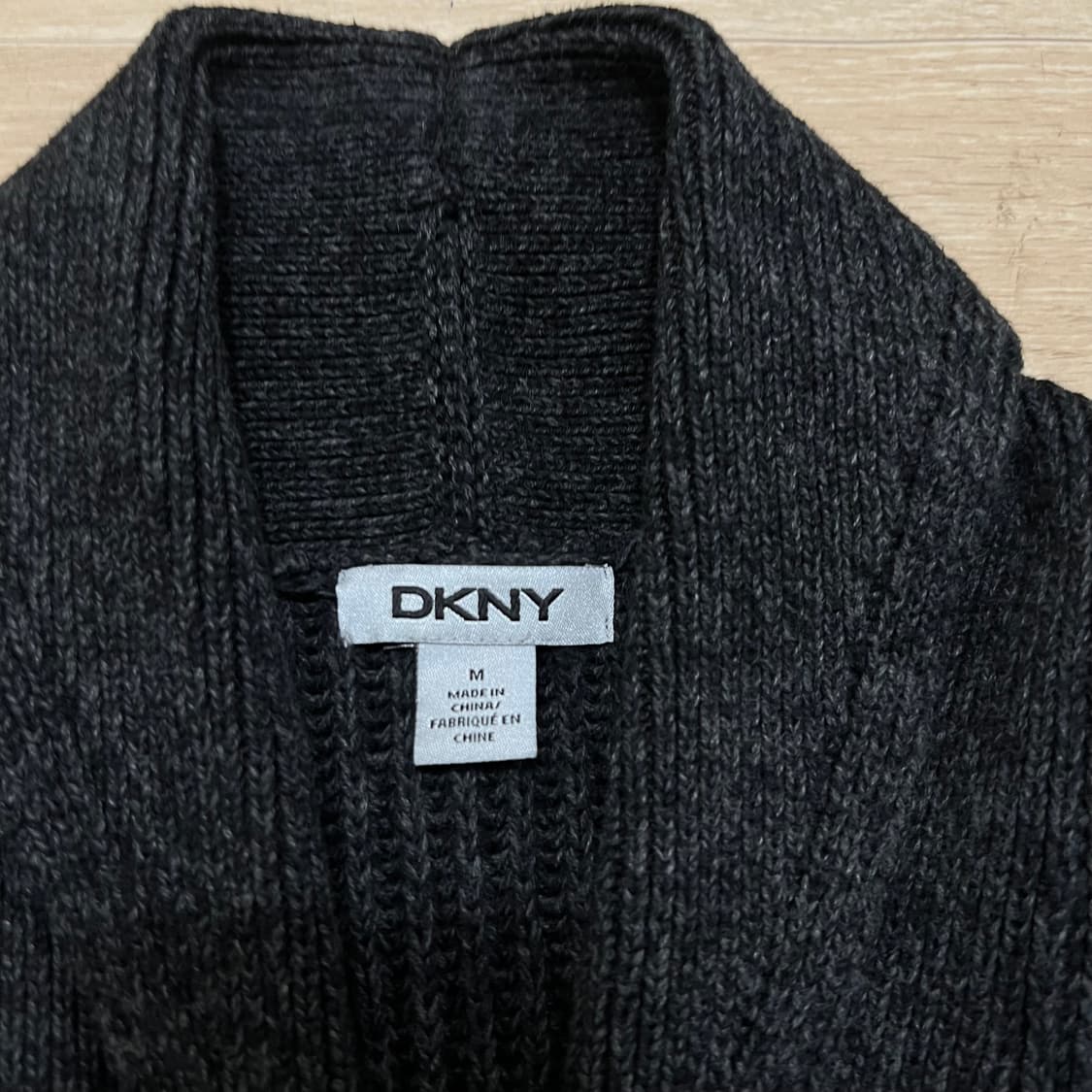 DKNY 도나카란 뉴욕 숄카라 니트 가디건 [블랙] M/95 상품이미지4