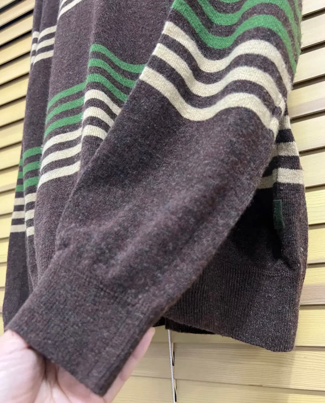 써스데이아일랜드 남성 진브라운 울니트 100사이즈 상품이미지5