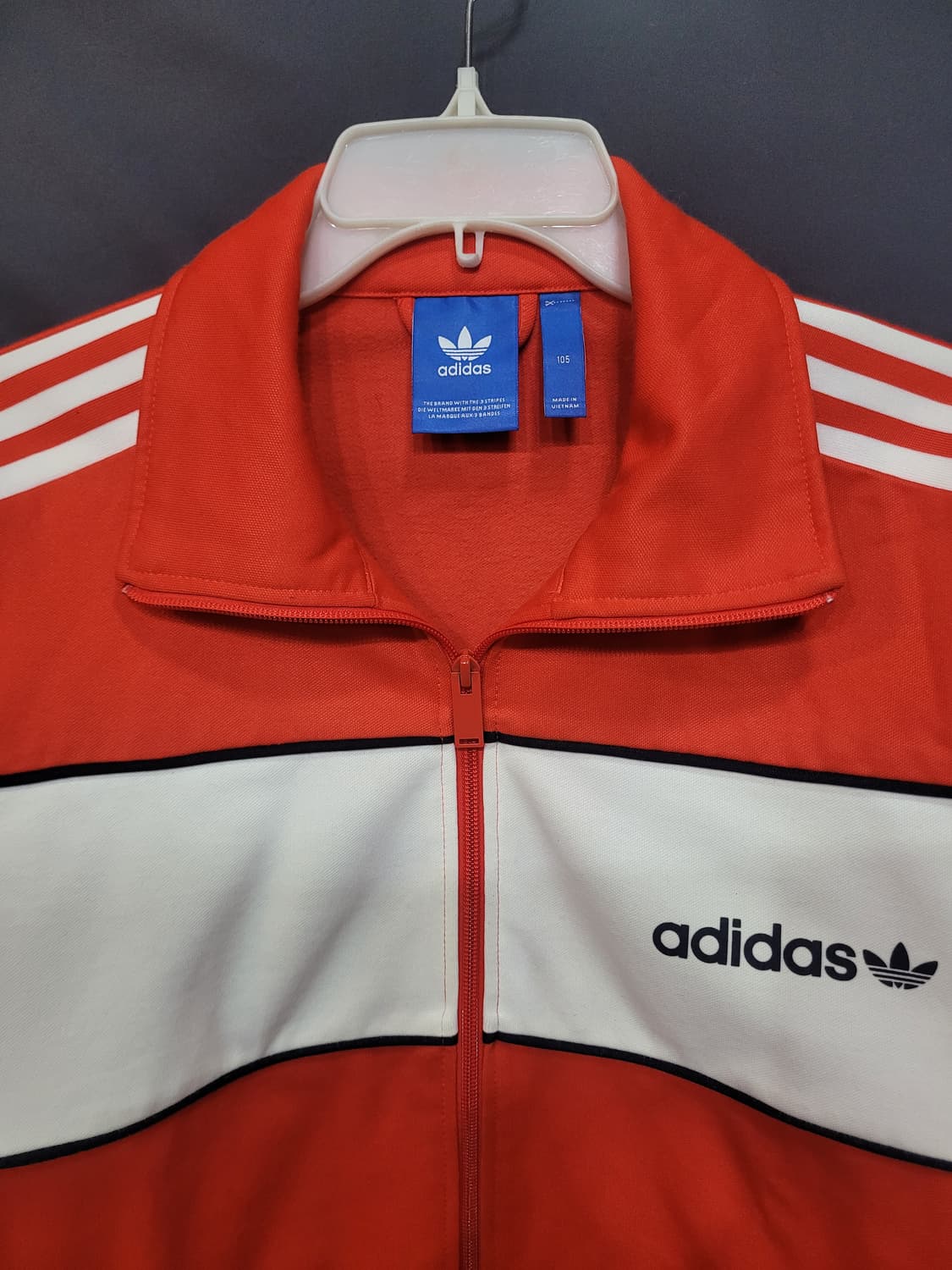 아디다스 불꽃 파이어버드 레터링 빨흰 트랙탑 져지  상품이미지2