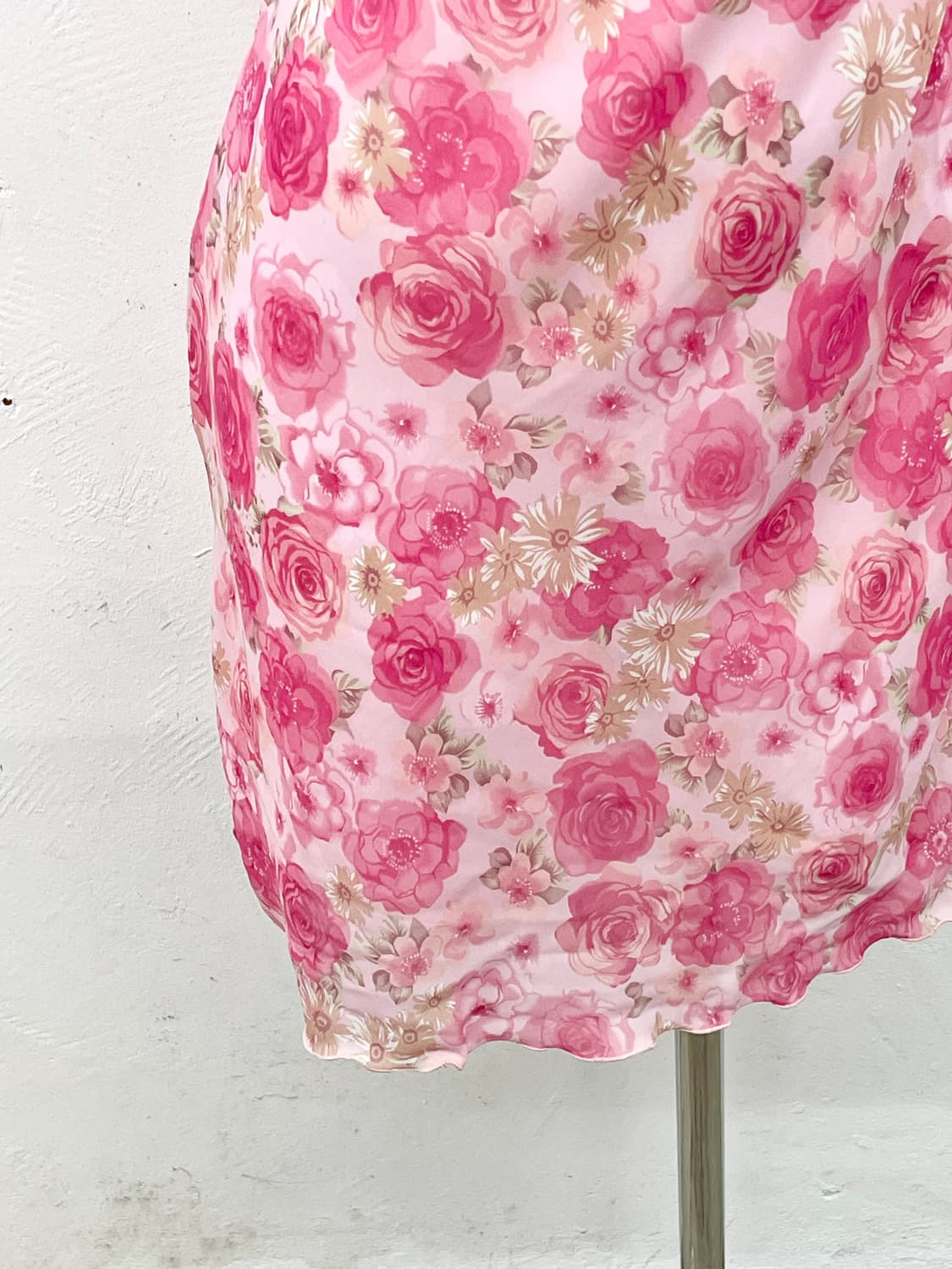 핑크 로즈 레이스 슬립 상품이미지3