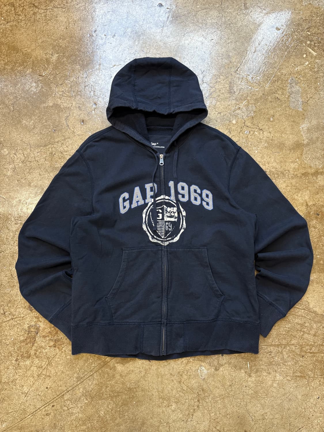 갭 GAP 자수 네이비 후드집업 상품이미지1