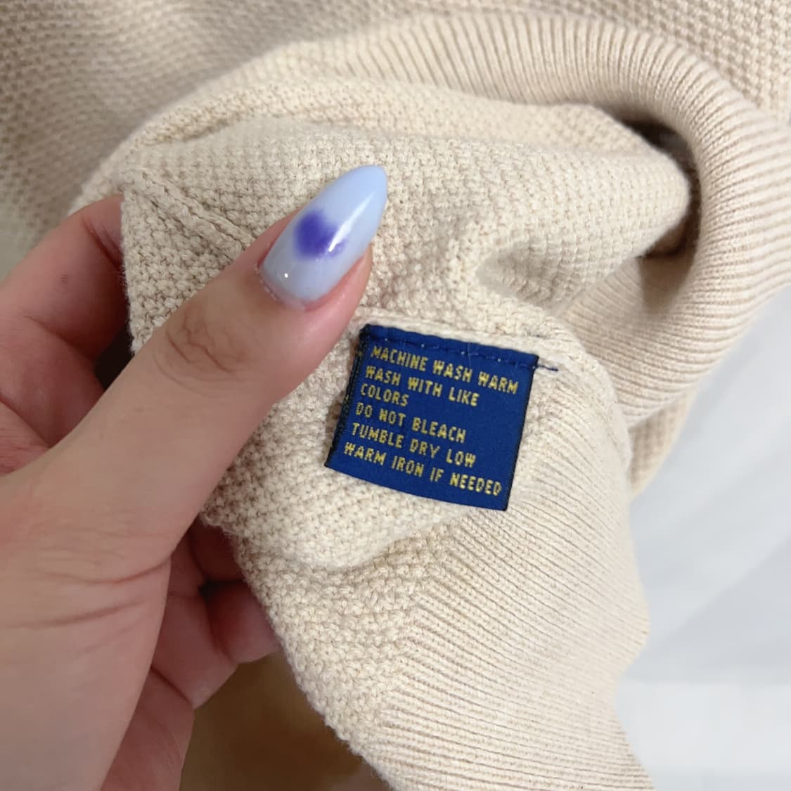 [정품] 폴로 베이지 / 네이비포니 와플 반집업 [ XL ] 상품이미지8