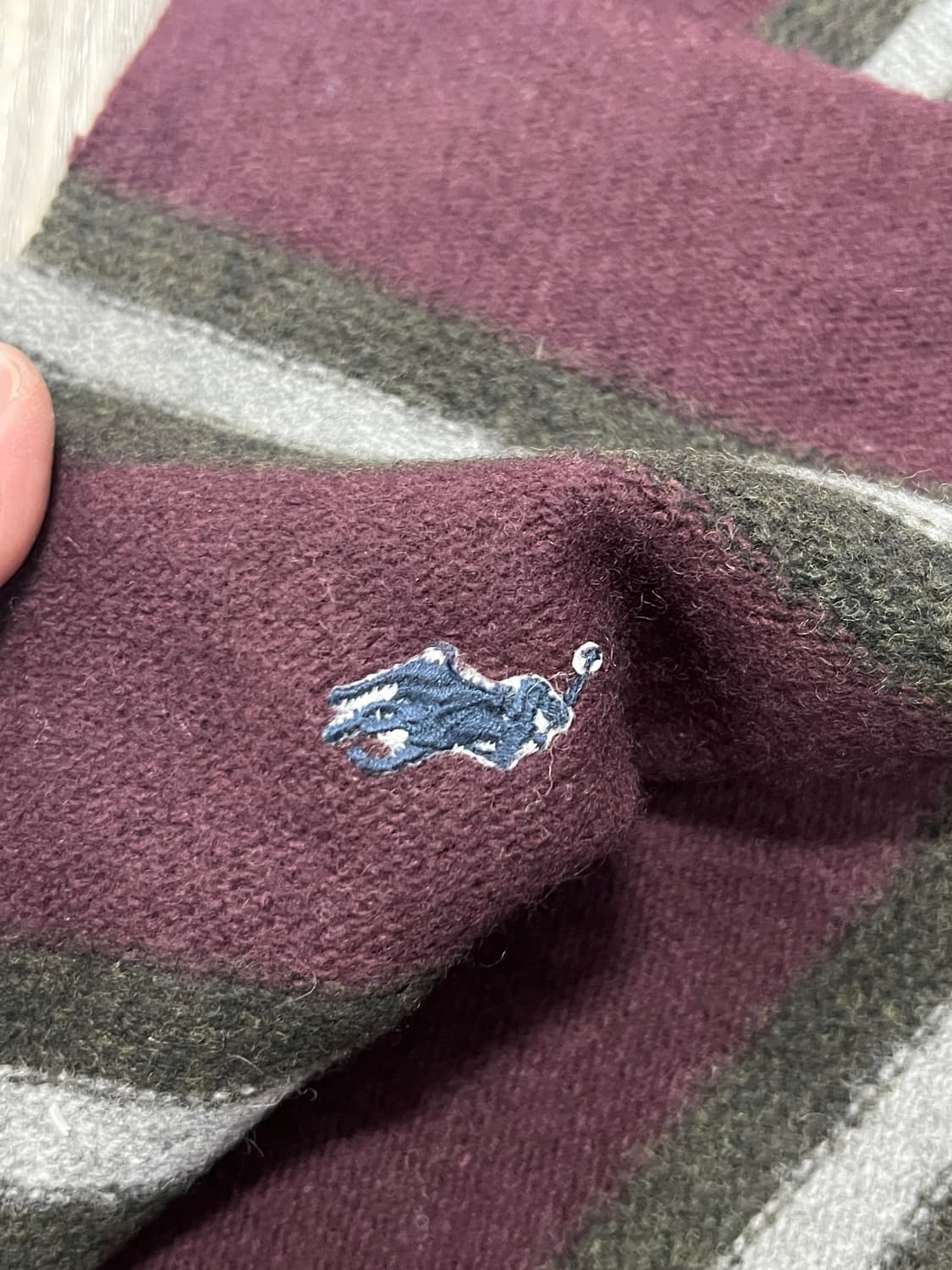 Polo Ralph Lauren 폴로 랄프로렌 버건디 머플러 상품이미지4