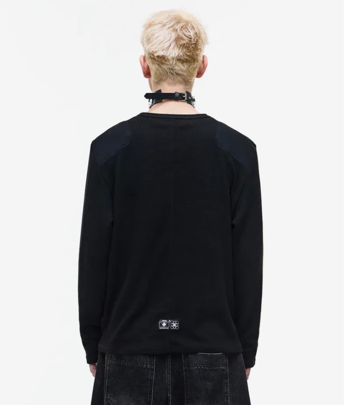 오퍼스0012 패치 니트 블랙 M 상품이미지2