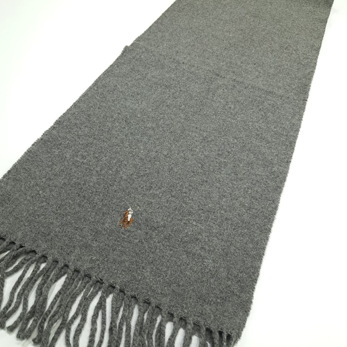 MX316 폴로 랄프로렌 그레이 울 목도리 머플러 상품이미지2